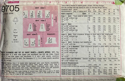 Simplicity 9705 Sewing Pattern (Vintage) CUT