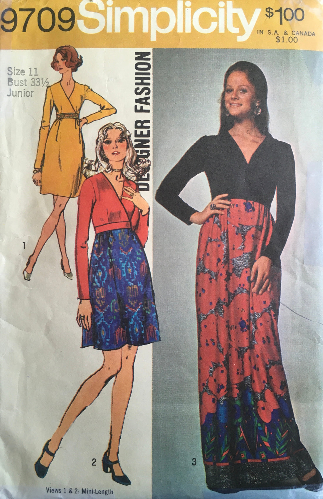 Simplicity 9709 Sewing Pattern (Vintage) UNCUT