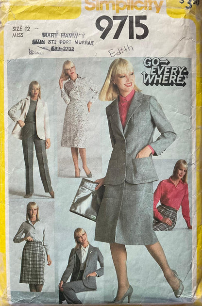 Simplicity 9715 Sewing Pattern (Vintage) CUT