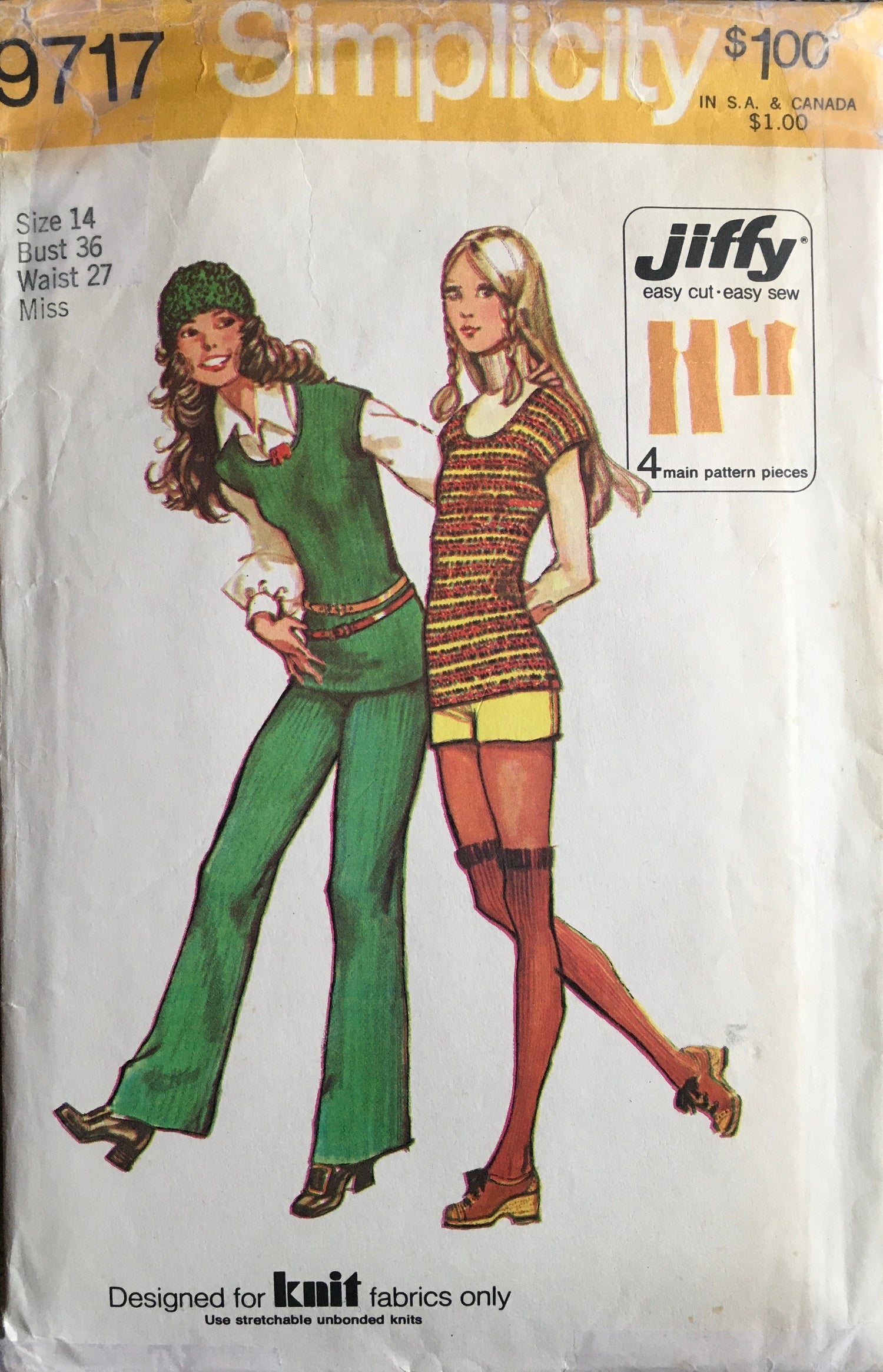 Simplicity 9717 Sewing Pattern (Vintage) CUT