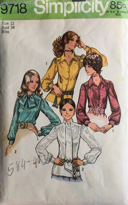 Simplicity 9718 Sewing Pattern (Vintage) CUT