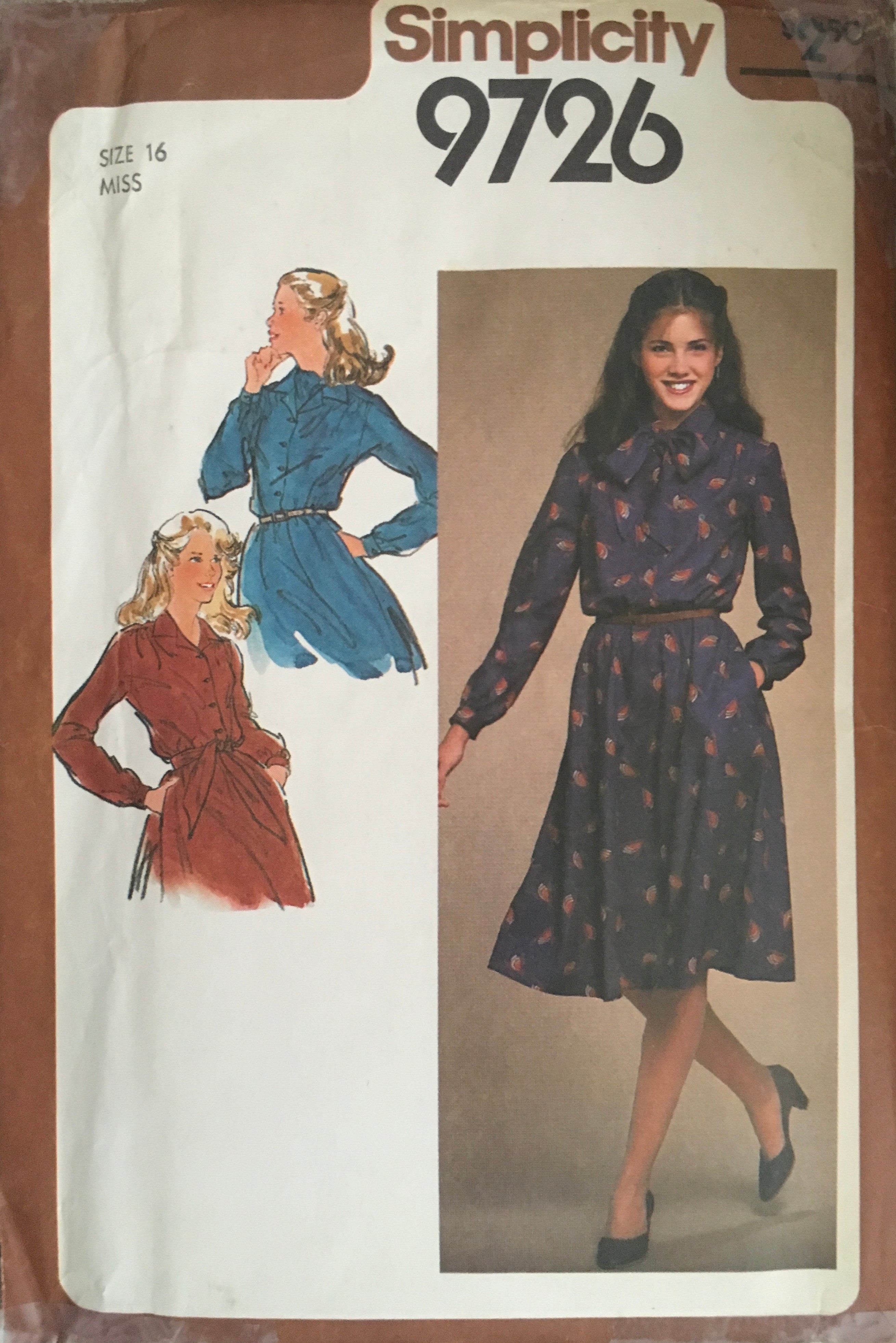 Simplicity 9726 Sewing Pattern (Vintage) UNCUT