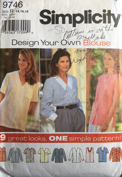 Simplicity 9746 Sewing Pattern (Vintage) CUT