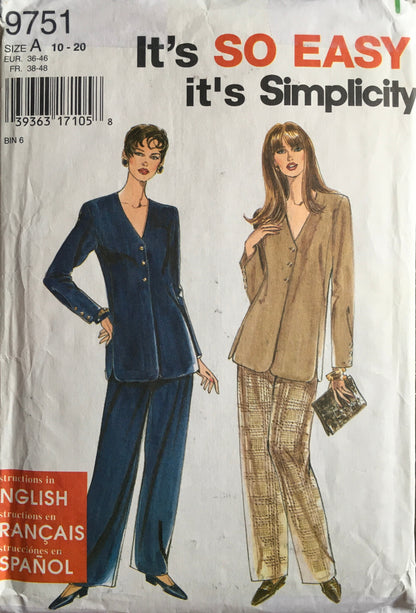 Simplicity 9751 Sewing Pattern (Vintage) CUT