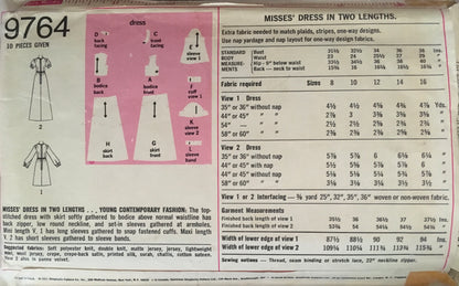 Simplicity 9764 Sewing Pattern (Vintage) CUT