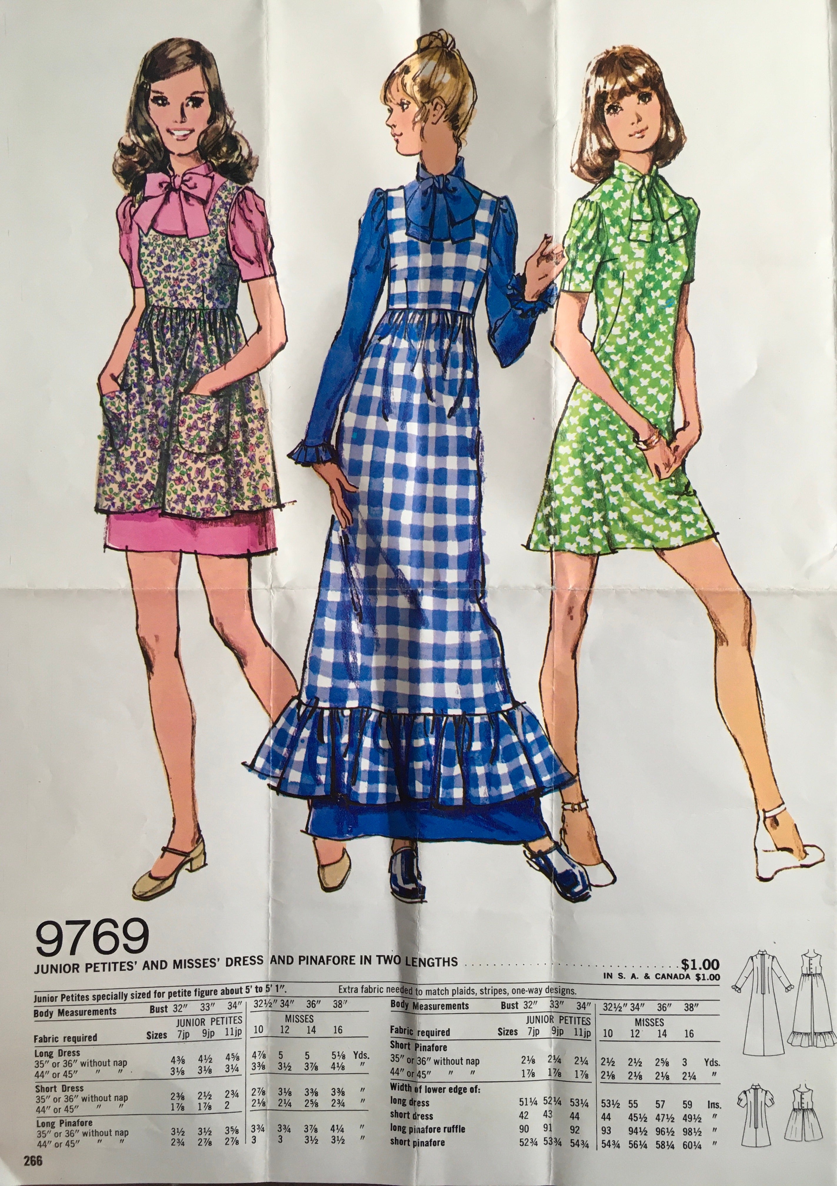 Simplicity 9769 Sewing Pattern (Vintage) CUT