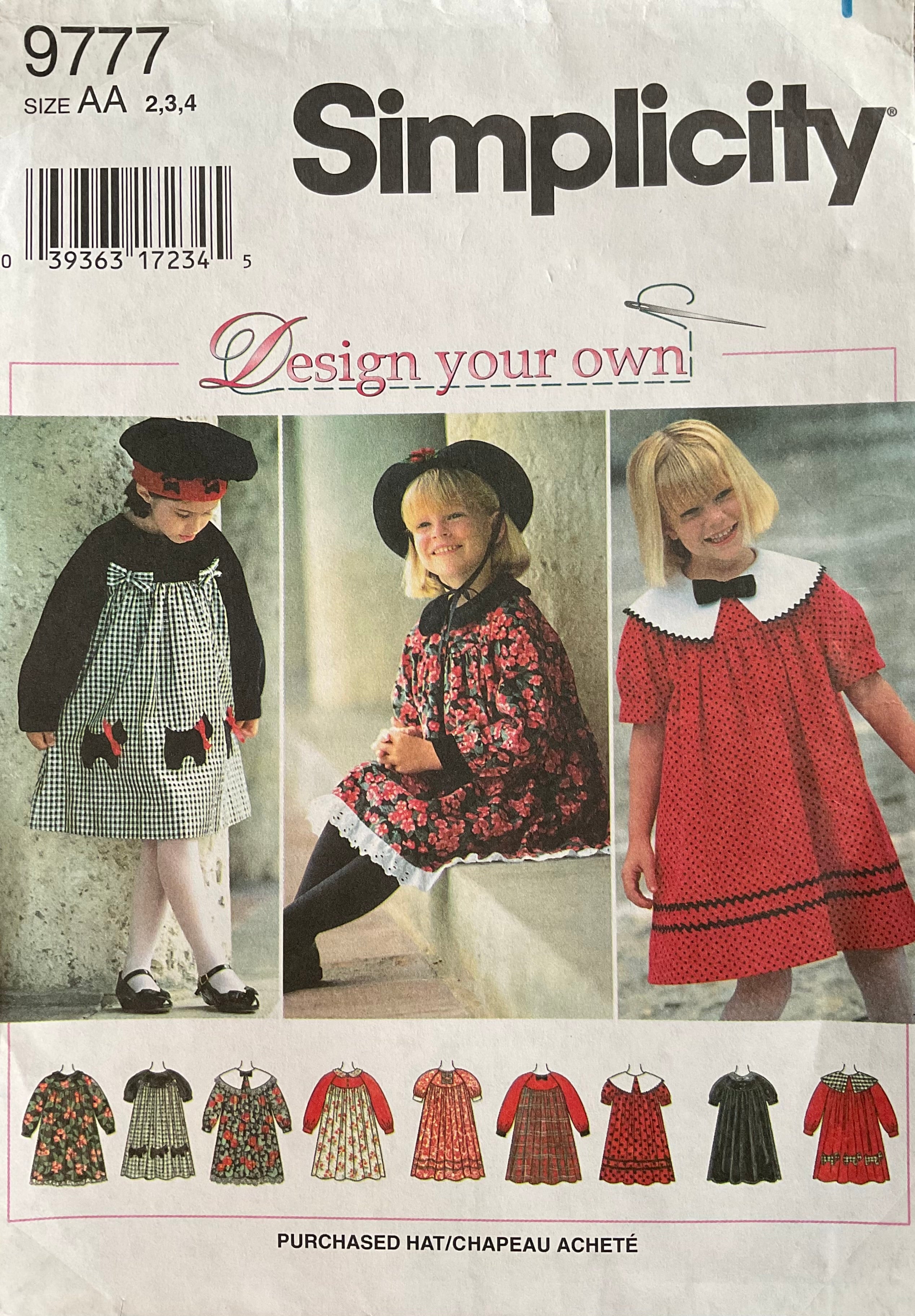 Simplicity 9777 Sewing Pattern (Vintage) CUT