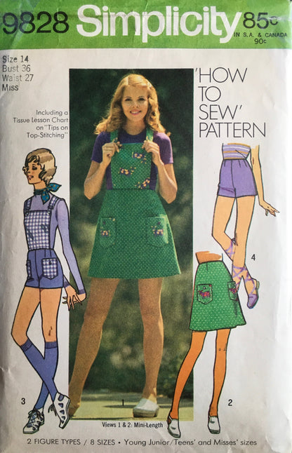 Simplicity 9828 Sewing Pattern (Vintage) CUT