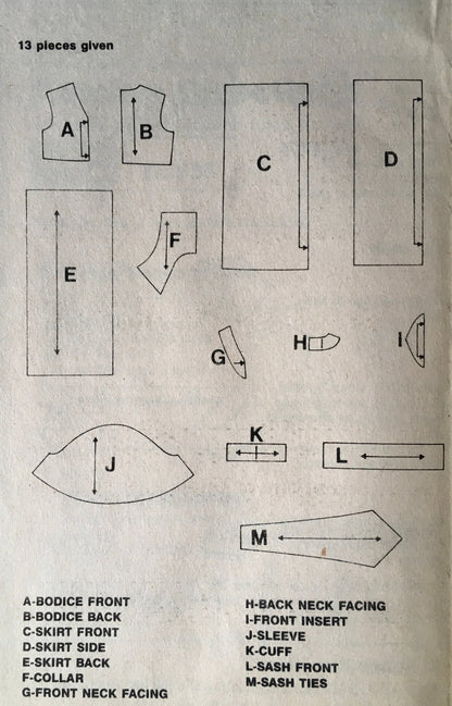 Simplicity 9831 Sewing Pattern (Vintage) CUT