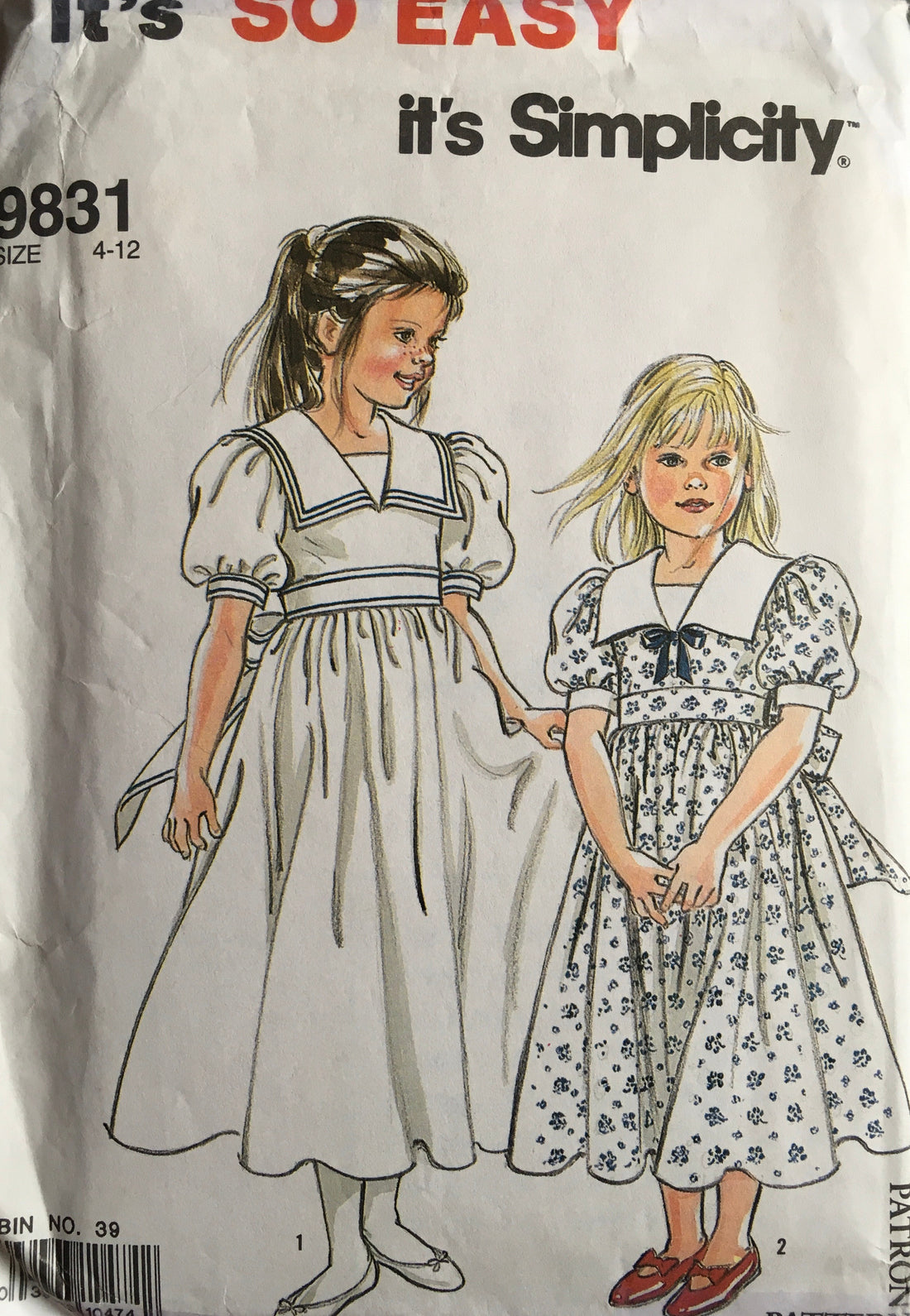 Simplicity 9831 Sewing Pattern (Vintage) CUT