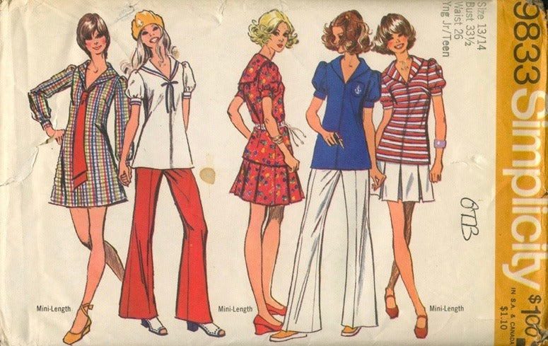 Simplicity 9833 Sewing Pattern (Vintage) CUT