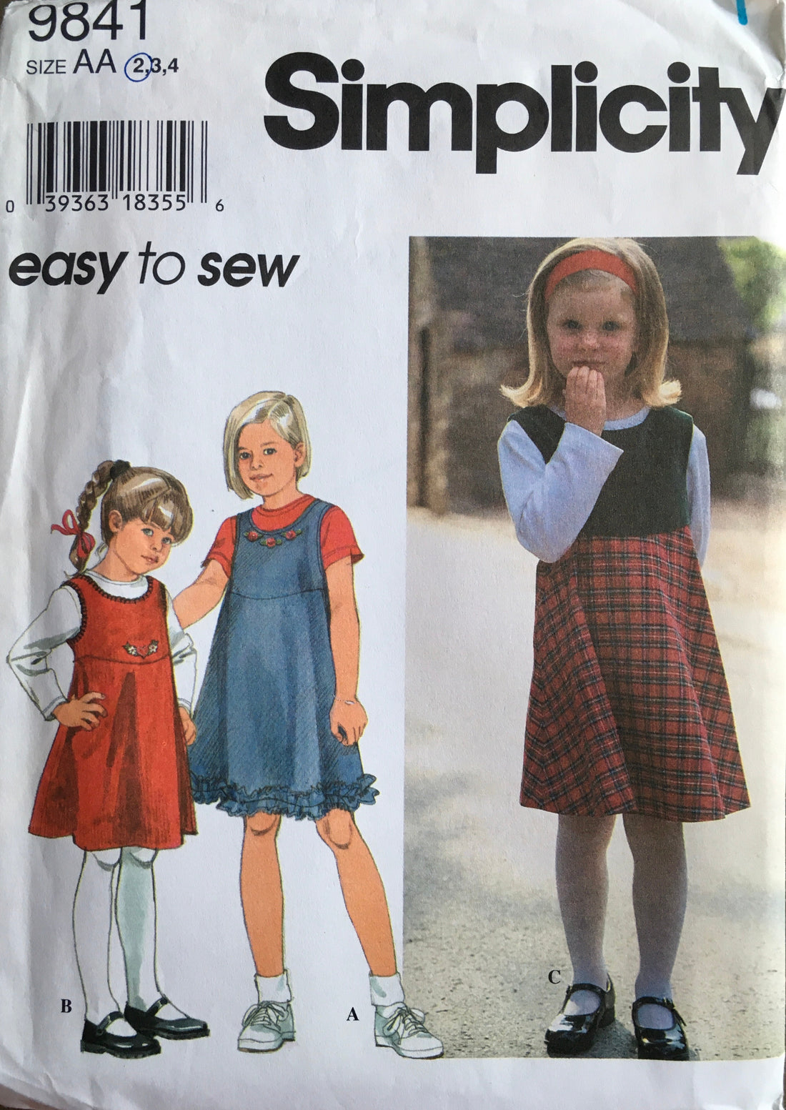 Simplicity 9841 Sewing Pattern (Vintage) UNCUT/CUT