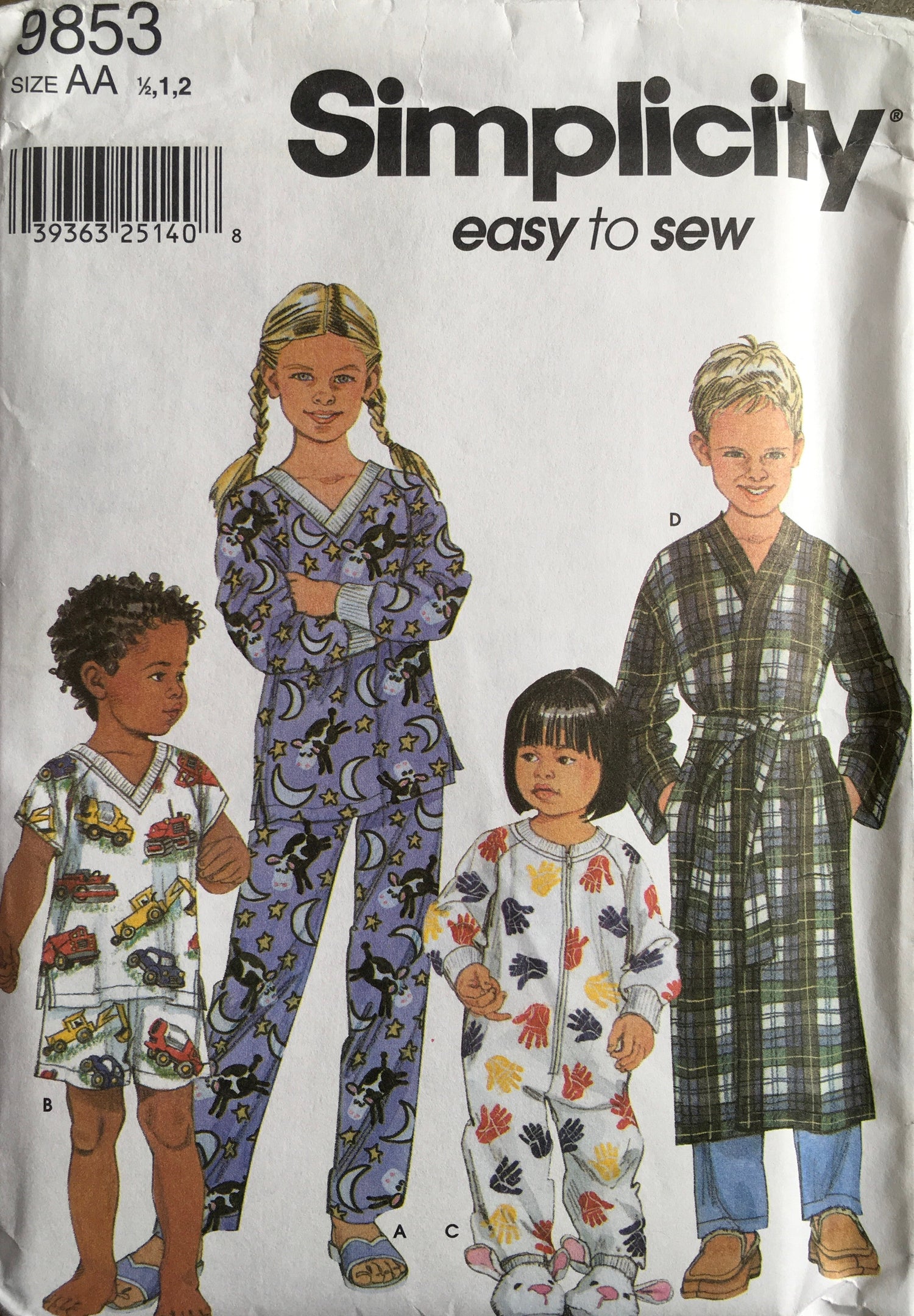 Simplicity 9853 Sewing Pattern (Vintage) UNCUT