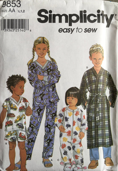Simplicity 9853 Sewing Pattern (Vintage) UNCUT