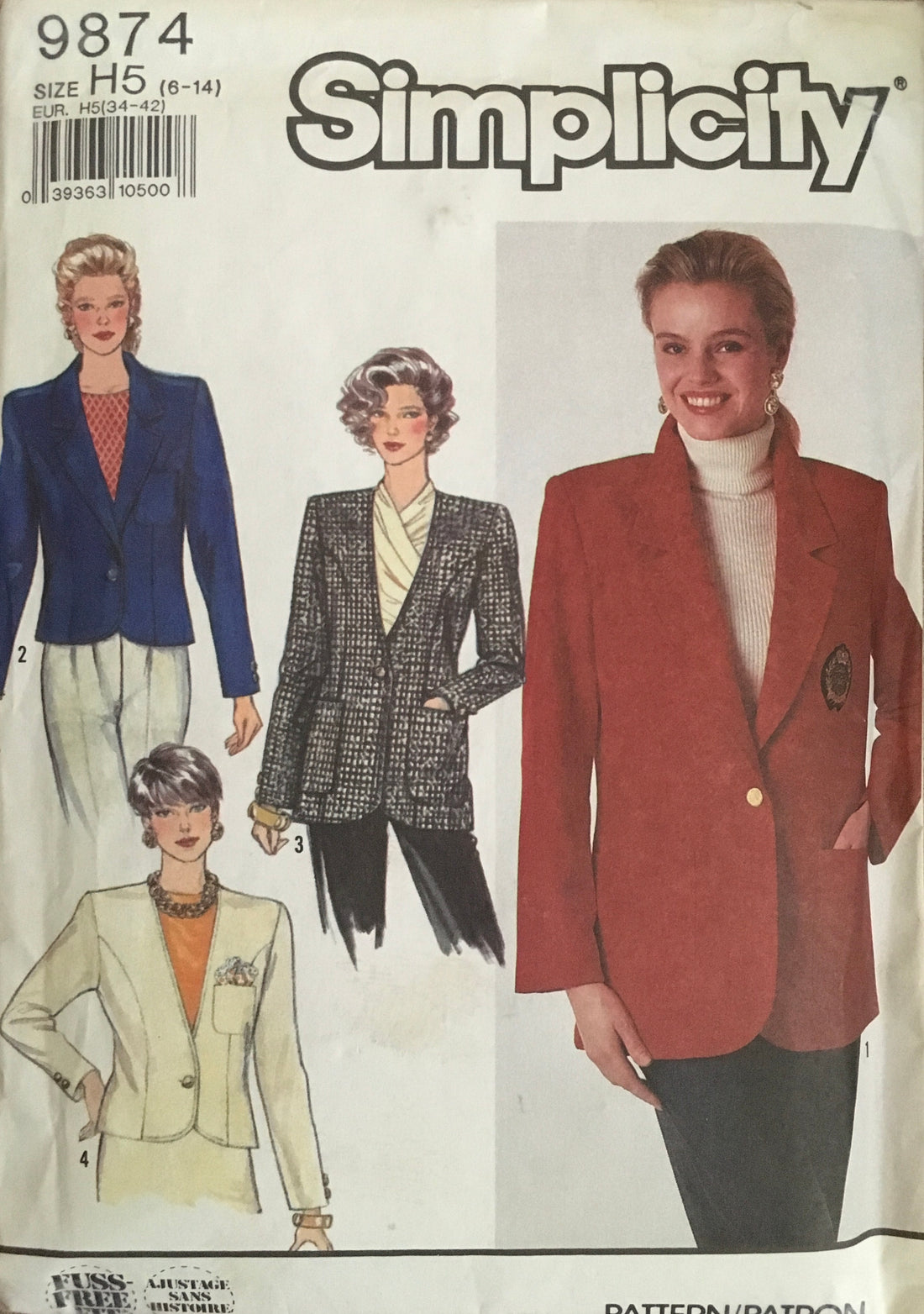 Simplicity 9874 Sewing Pattern (Vintage) UNCUT/CUT