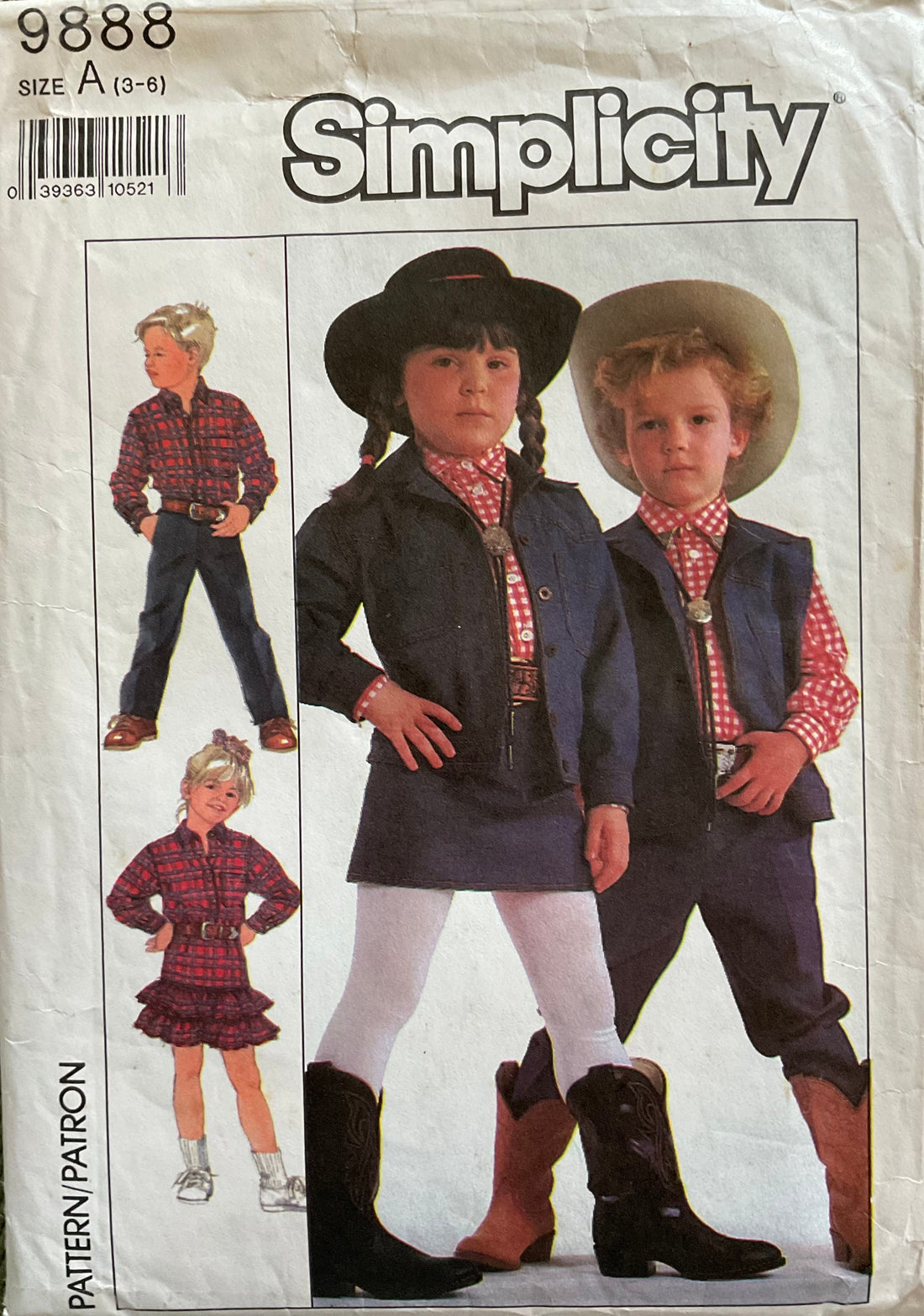 Simplicity 9888 Sewing Pattern (Vintage) CUT