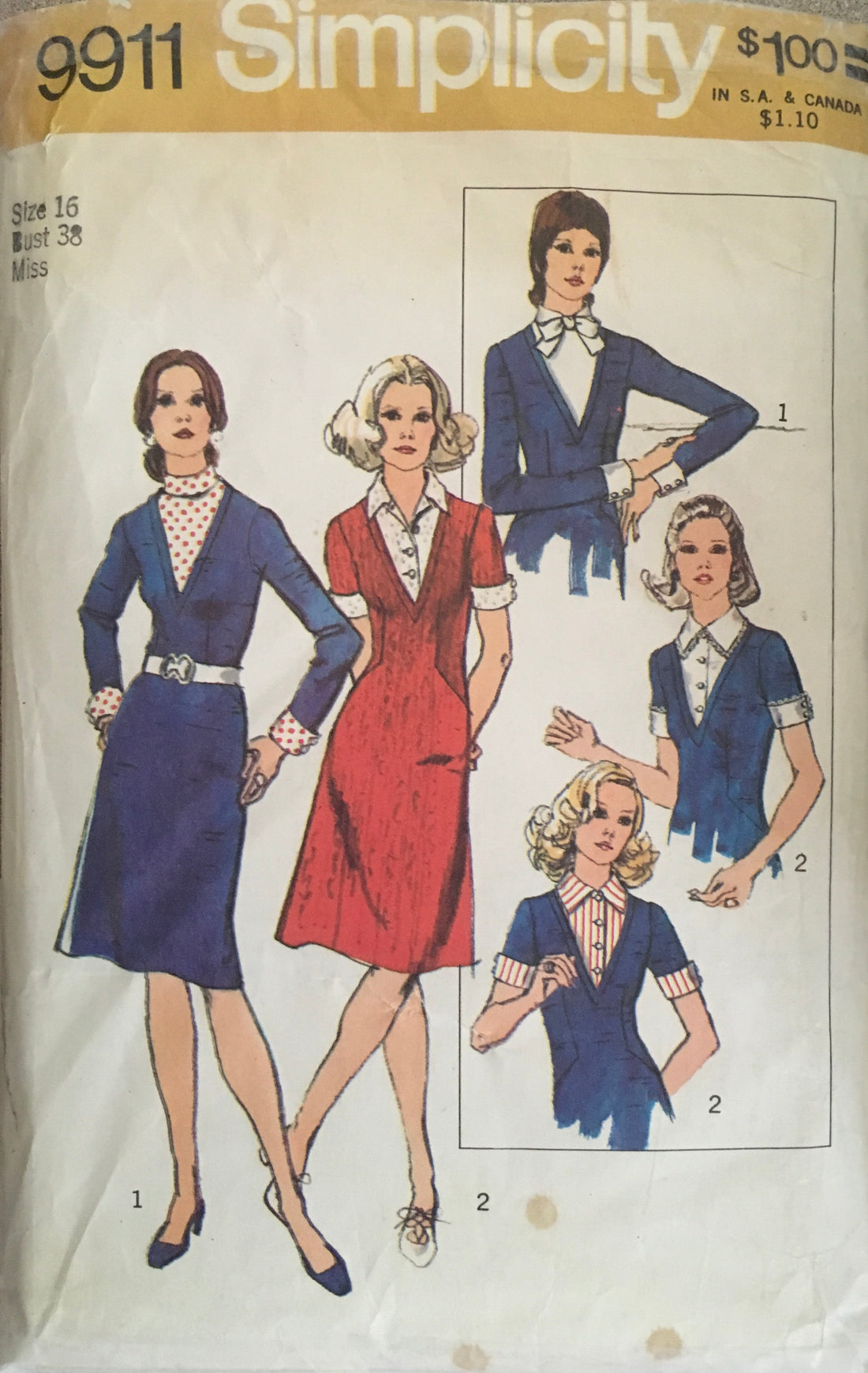 Simplicity 9911 Sewing Pattern (Vintage) CUT
