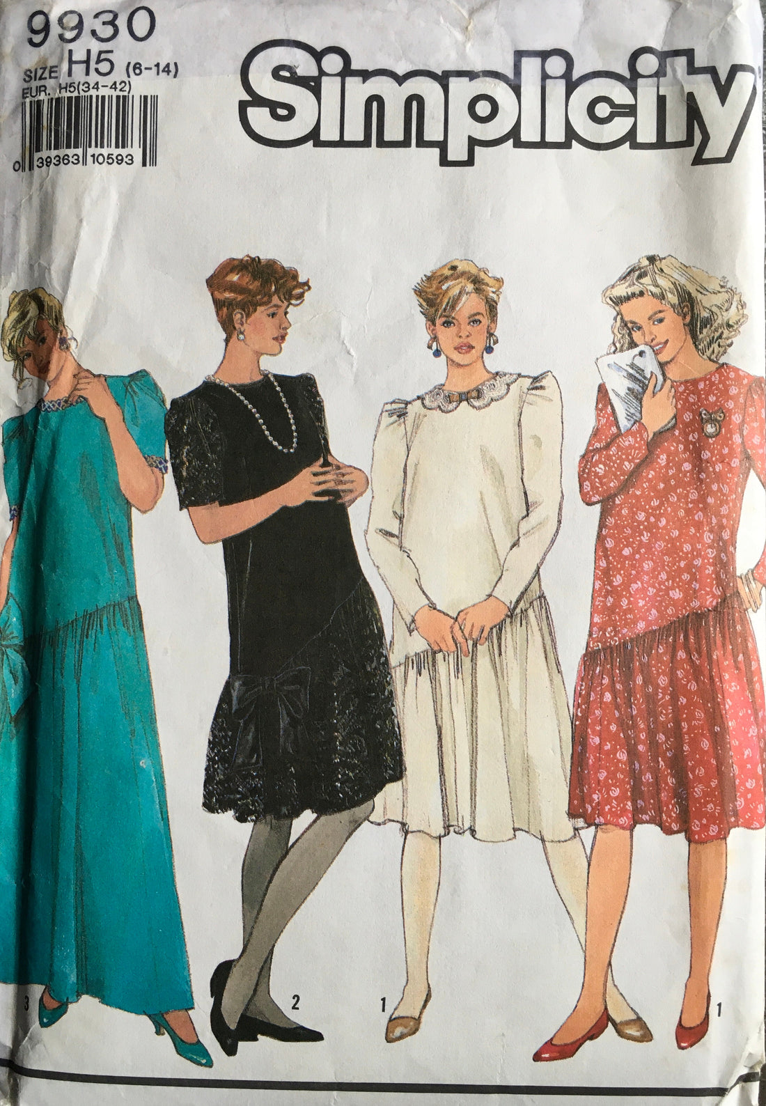 Simplicity 9930 Sewing Pattern (Vintage) CUT