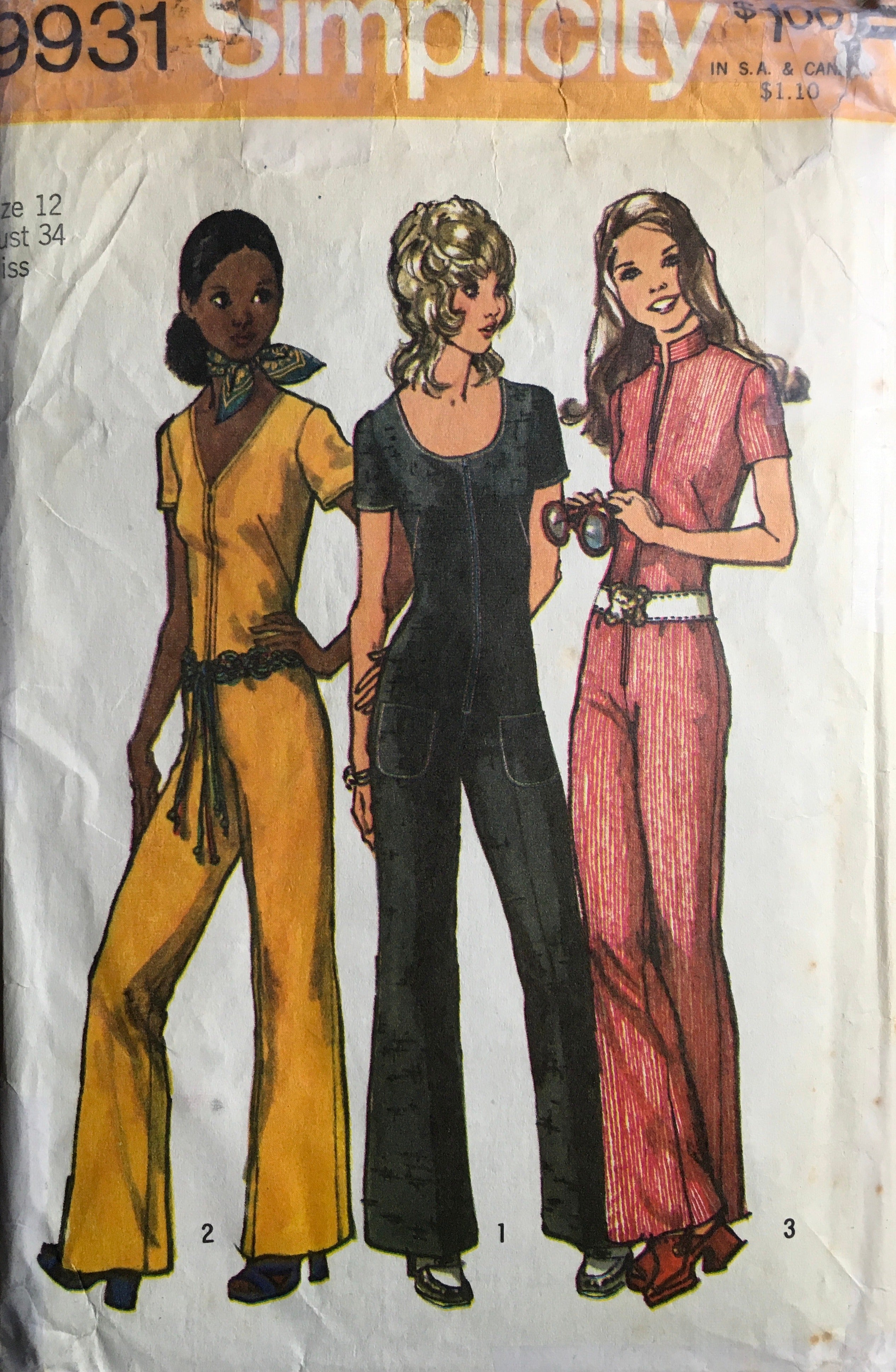 Simplicity 9931 Sewing Pattern (Vintage) CUT
