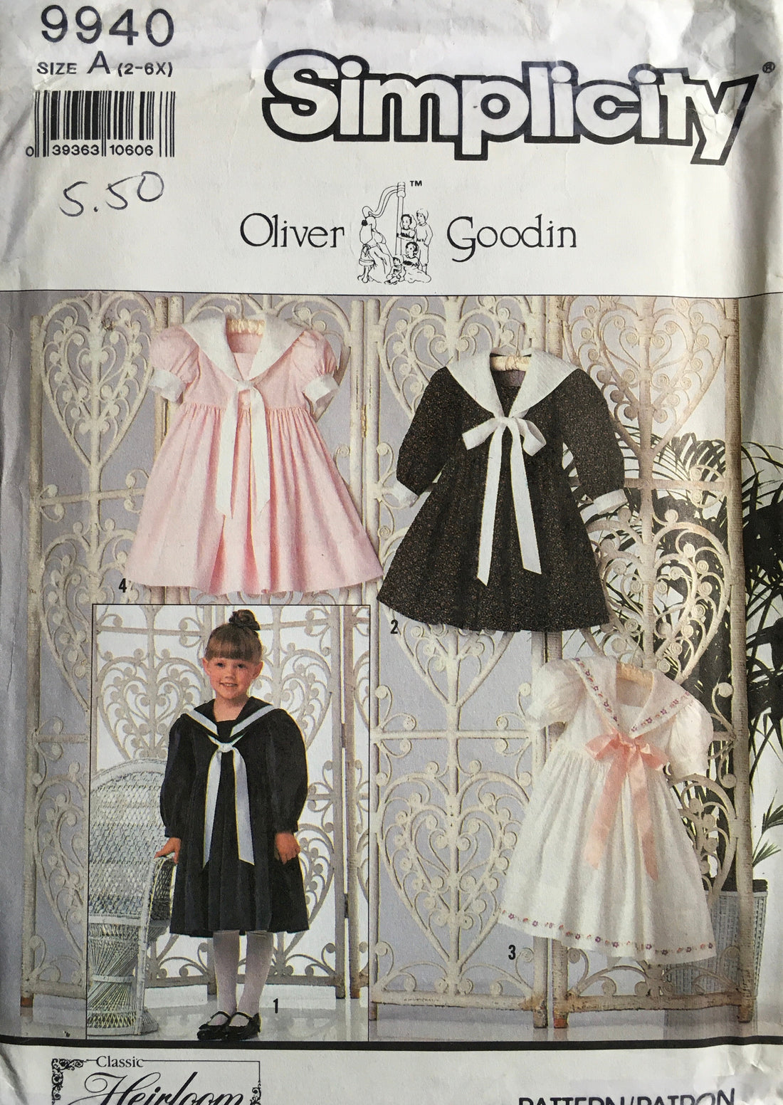 Simplicity 9940 Sewing Pattern (Vintage) UNCUT