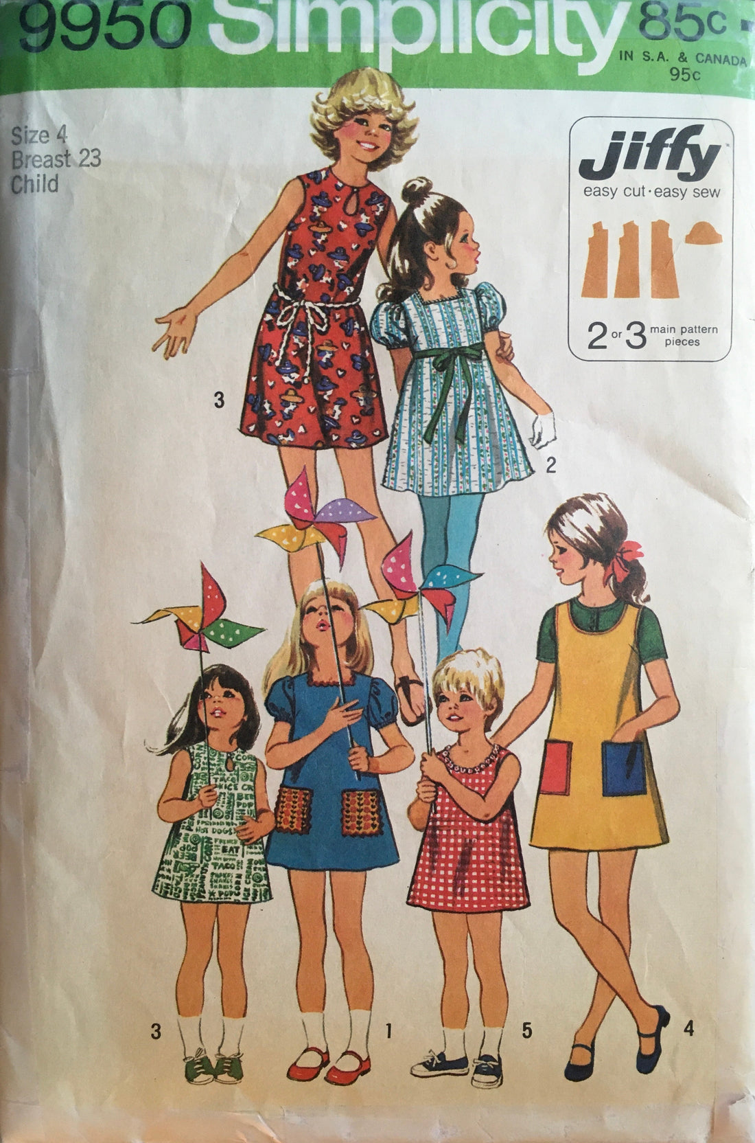 Simplicity 9950 Sewing Pattern (Vintage) CUT
