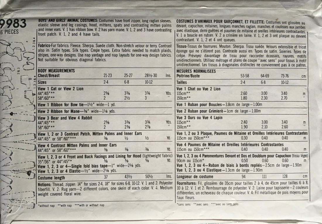 Simplicity 9983 Sewing Pattern (Vintage) CUT