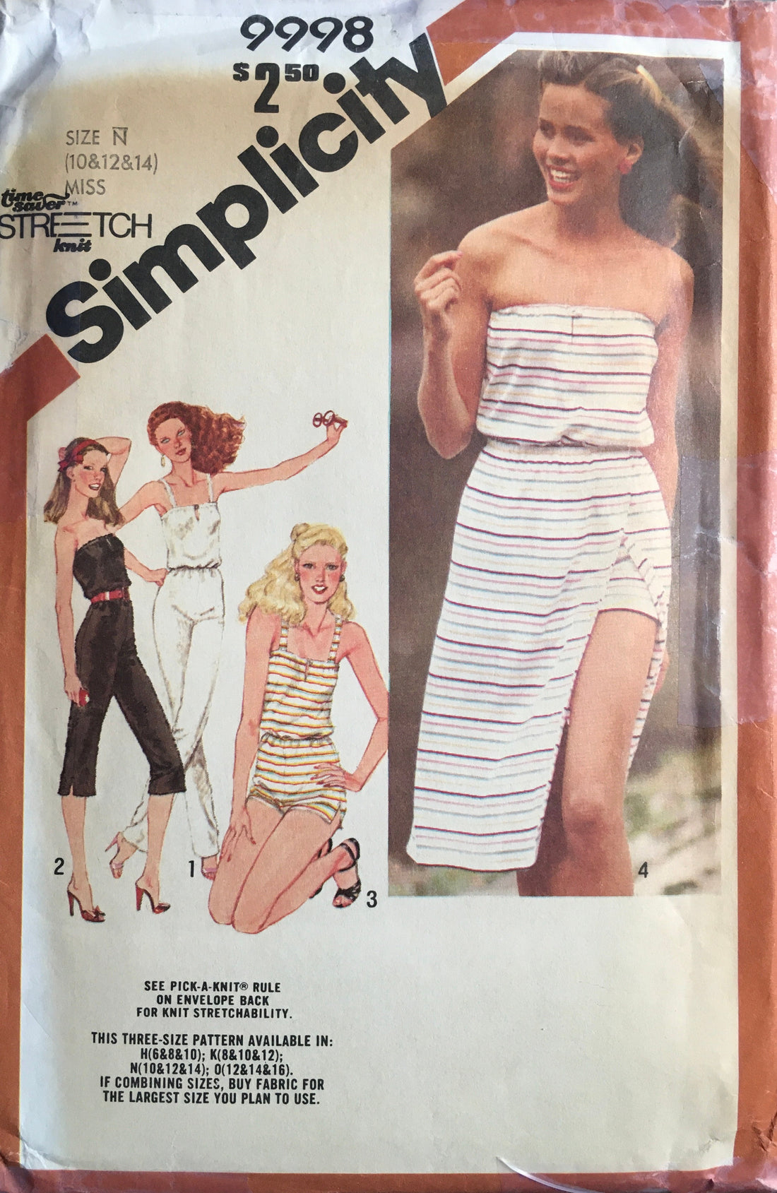 Simplicity 9998 Sewing Pattern (Vintage) UNCUT