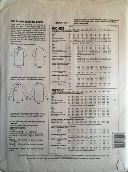 Wc200 Pattern Stretch & Sew 200 Sewing Pattern (Vintage) UNCUT – ANAPACLOTHING