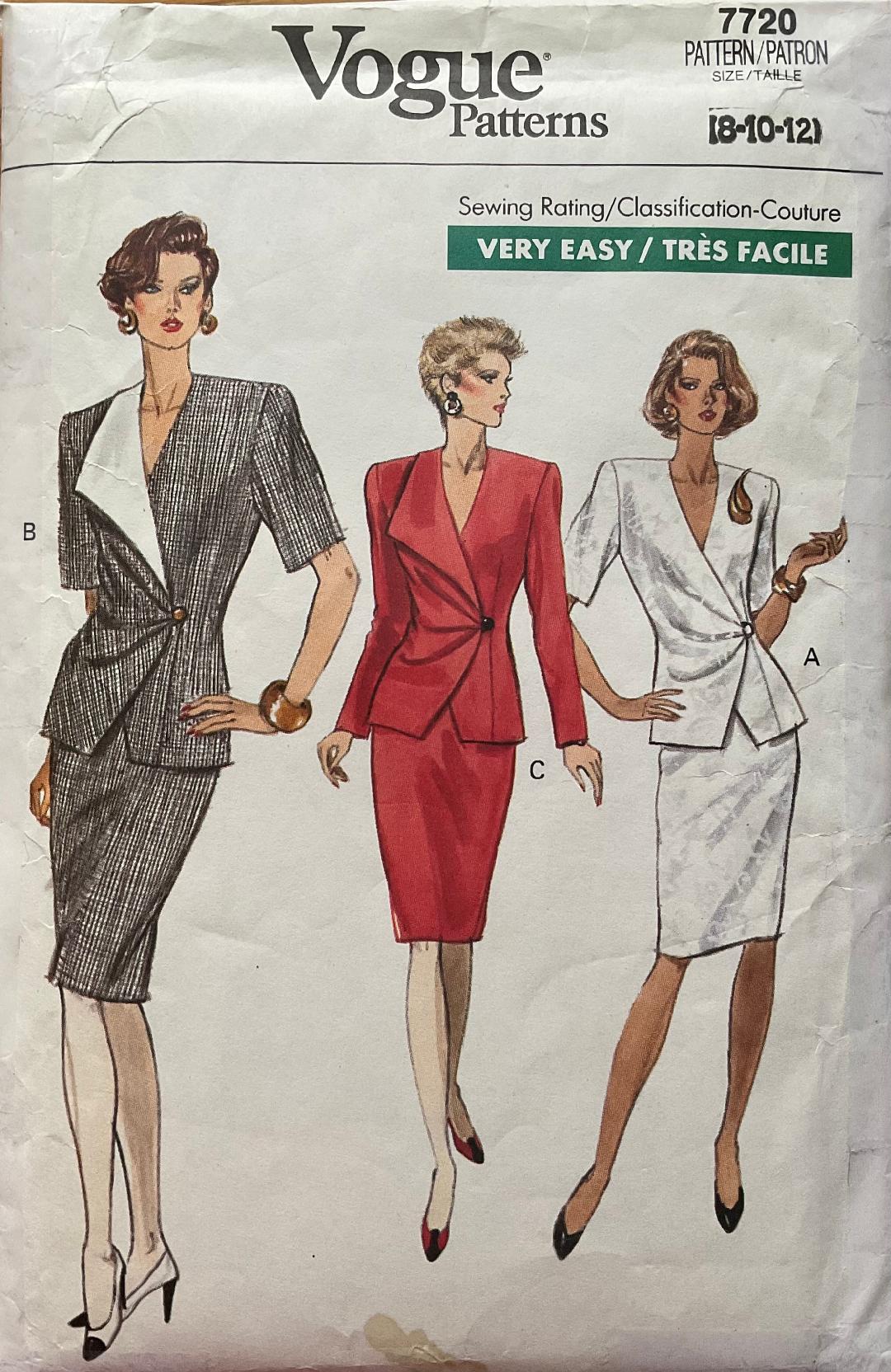 Vogue 7720 Sewing Pattern (Vintage) UNCUT