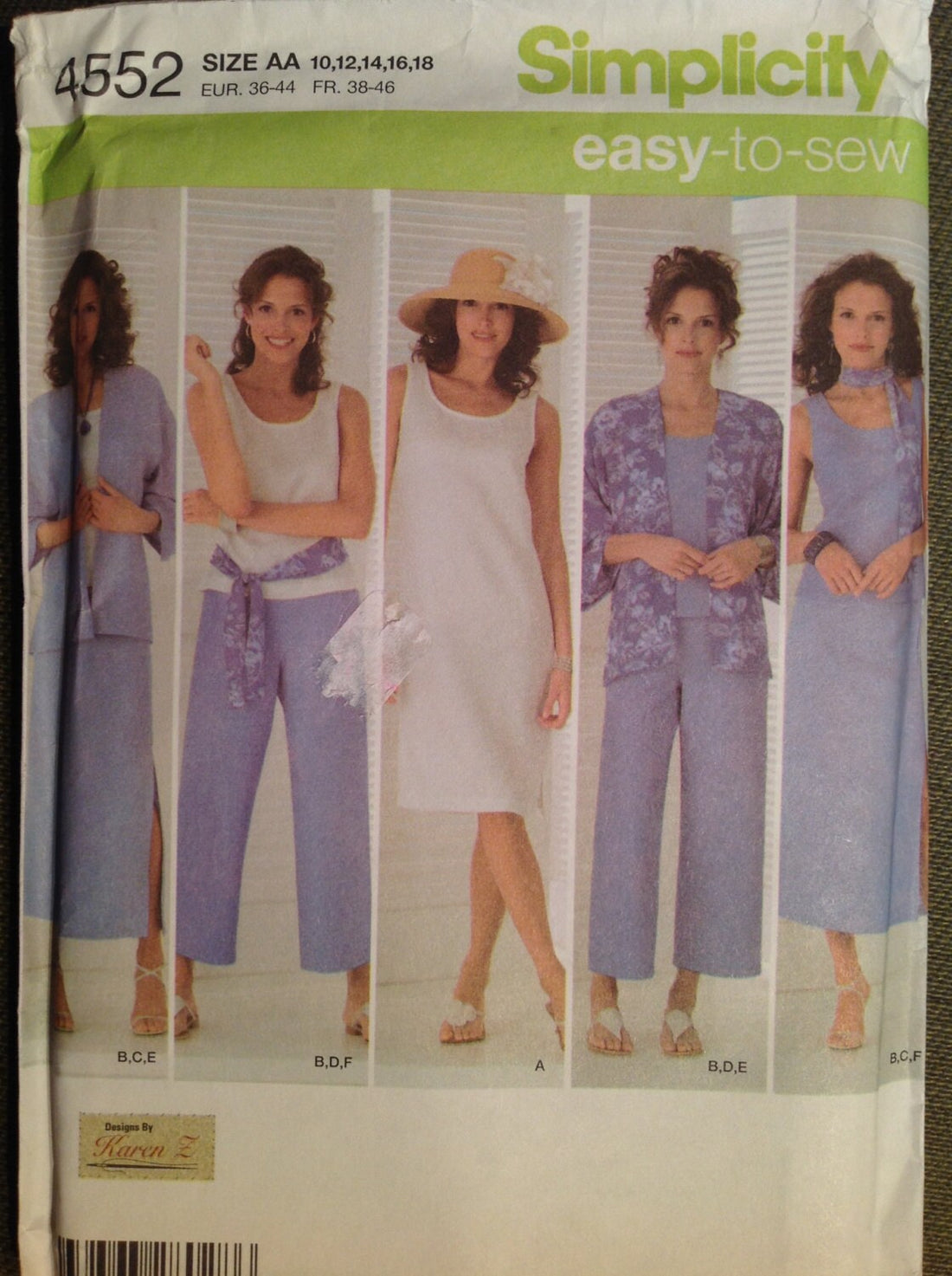 Simplicity 4552 Sewing Pattern (Vintage) UNCUT