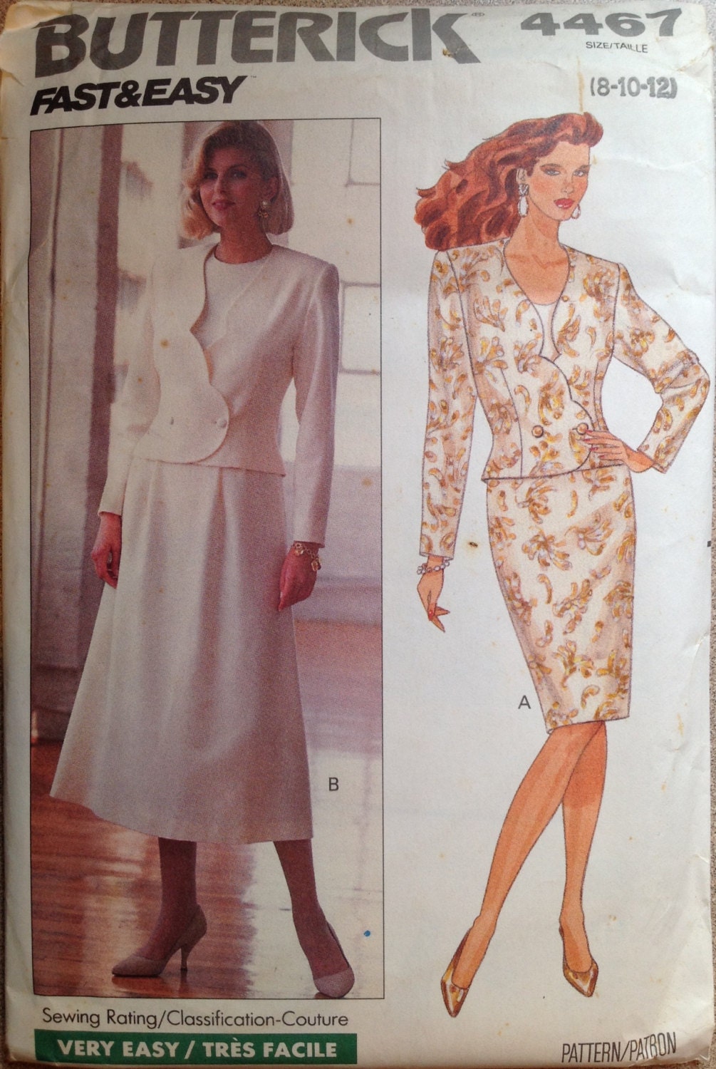 Butterick 4467 Sewing Pattern (Vintage) UNCUT