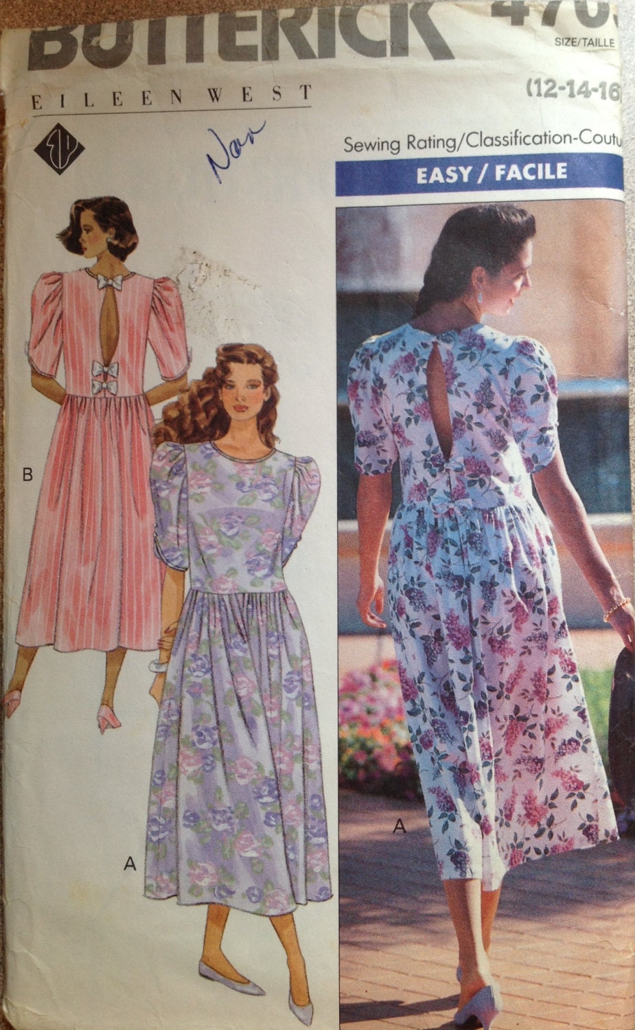 Butterick 4703 Sewing Pattern (Vintage) UNCUT