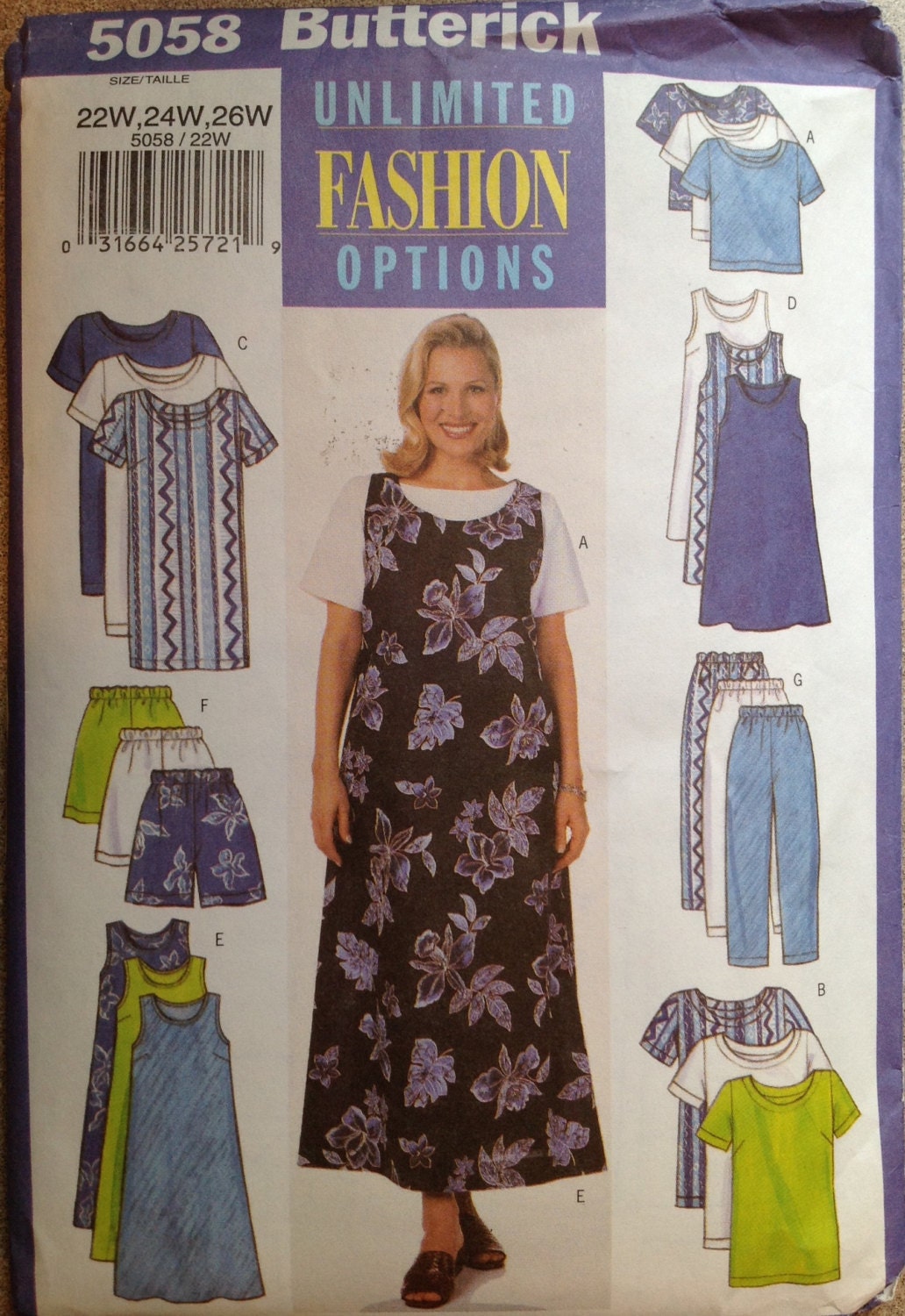 Butterick 5058 Sewing Pattern (Vintage) UNCUT/CUT