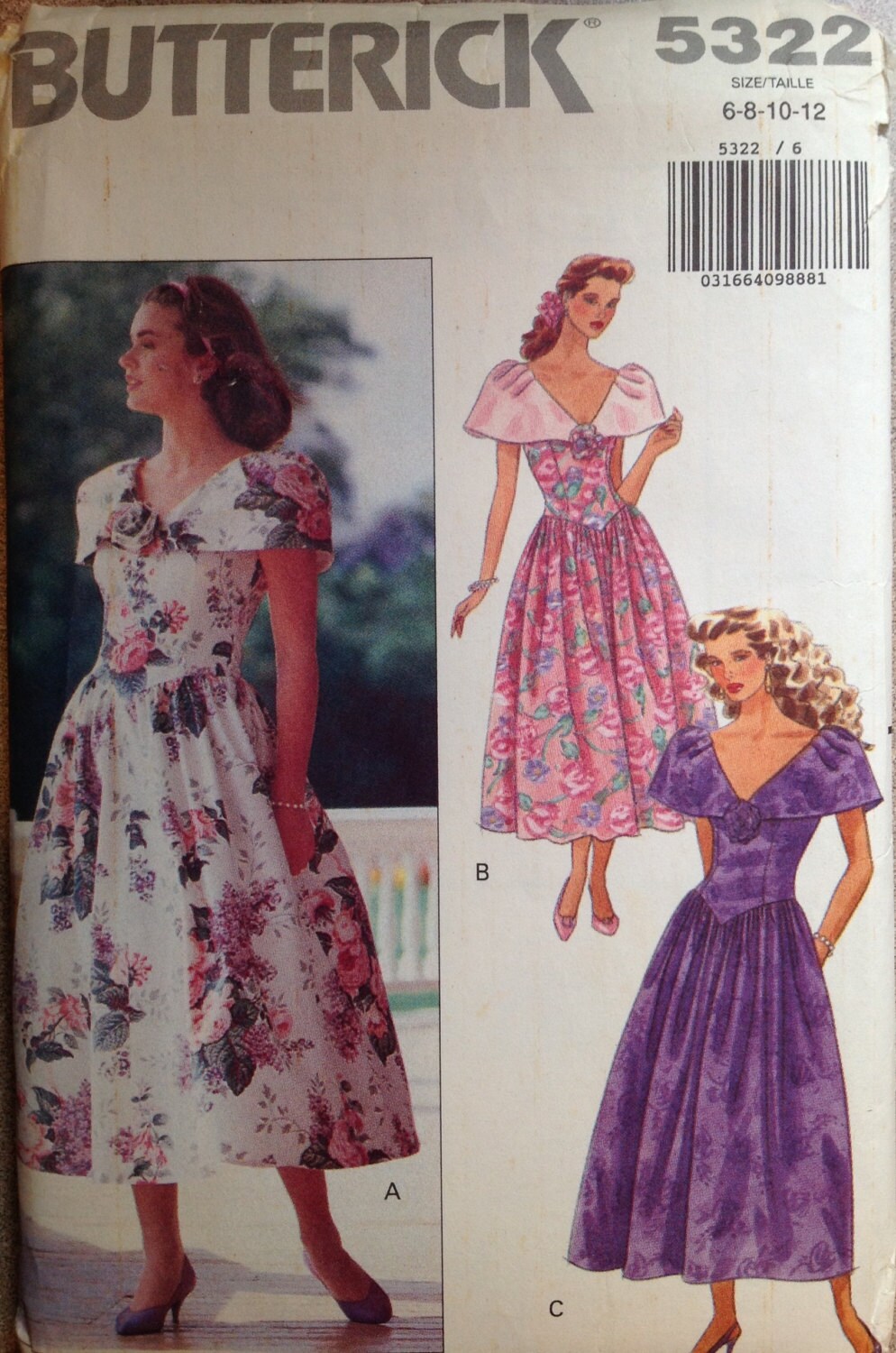 Butterick 5322 Sewing Pattern (Vintage) UNCUT