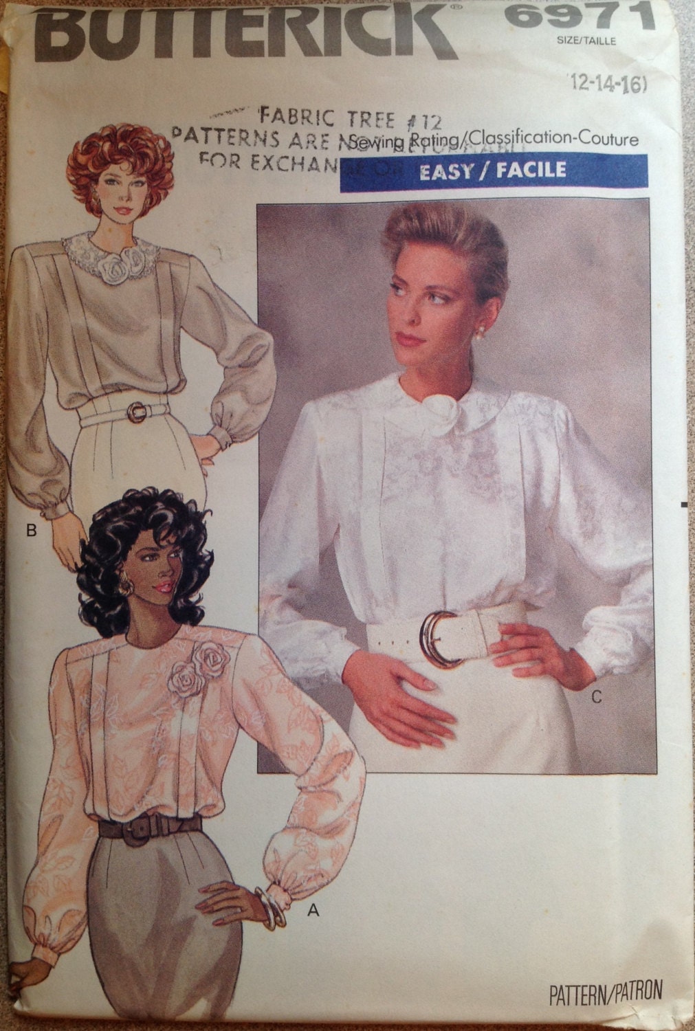 Butterick 6971 Sewing Pattern (Vintage) UNCUT