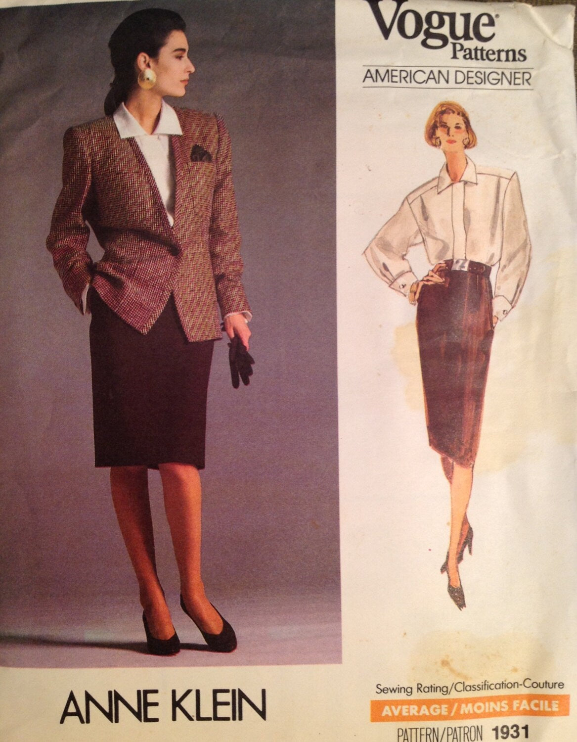 Vogue 1931 Sewing Pattern (Vintage) UNCUT