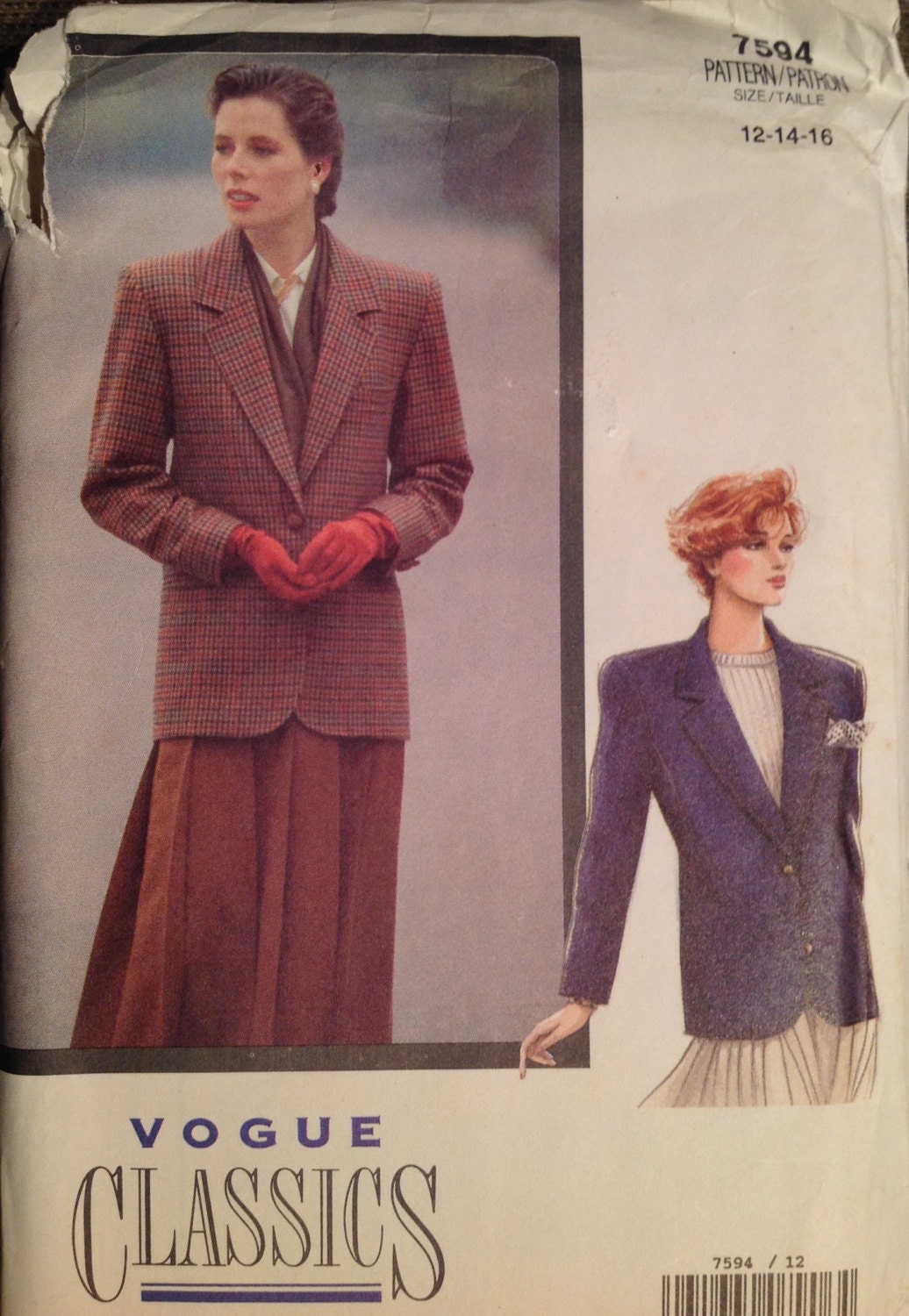 Vogue 7594 Sewing Pattern (Vintage) UNCUT