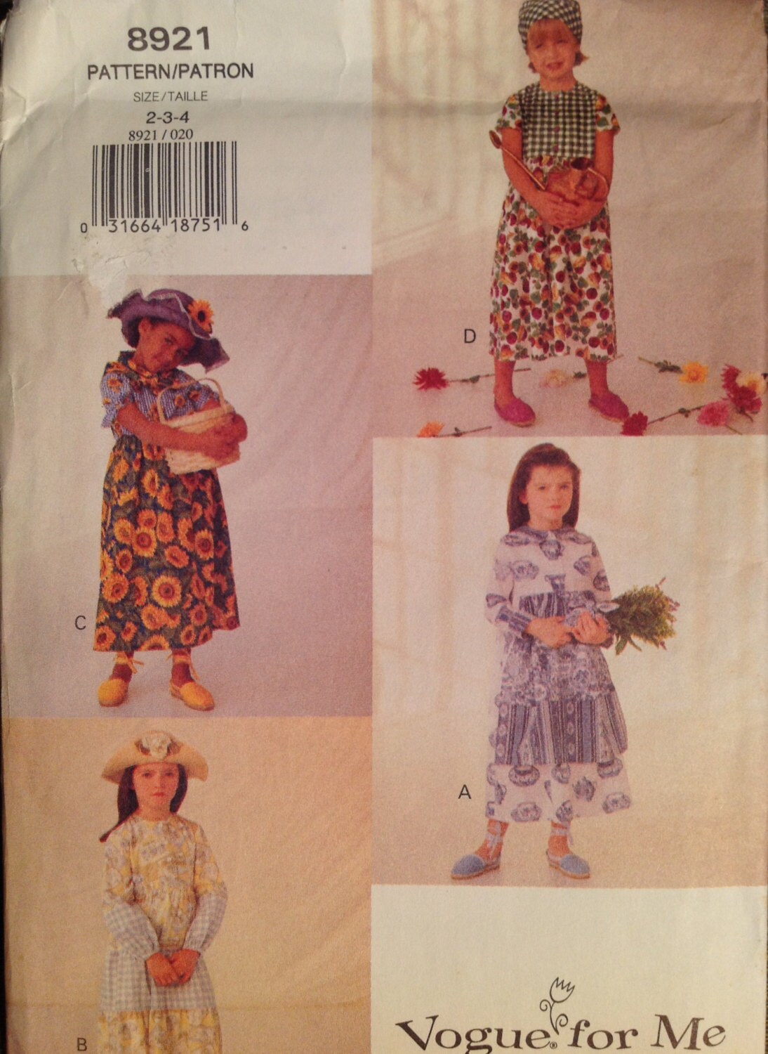 Vogue 8921 Sewing Pattern (Vintage) UNCUT