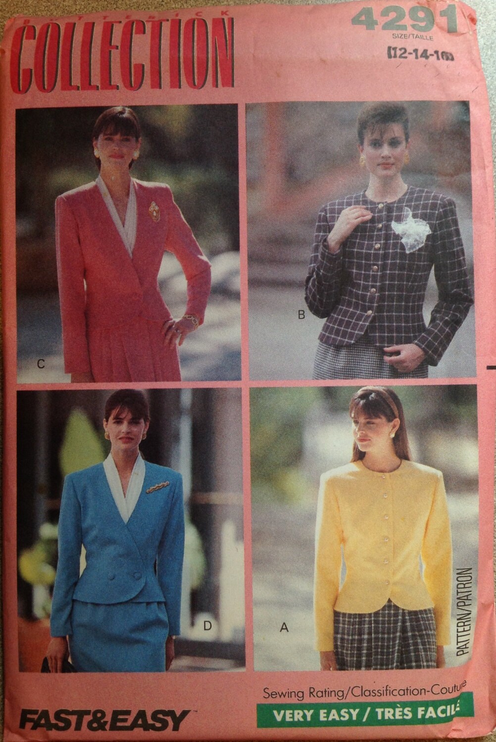 Butterick 4291 Sewing Pattern (Vintage) UNCUT