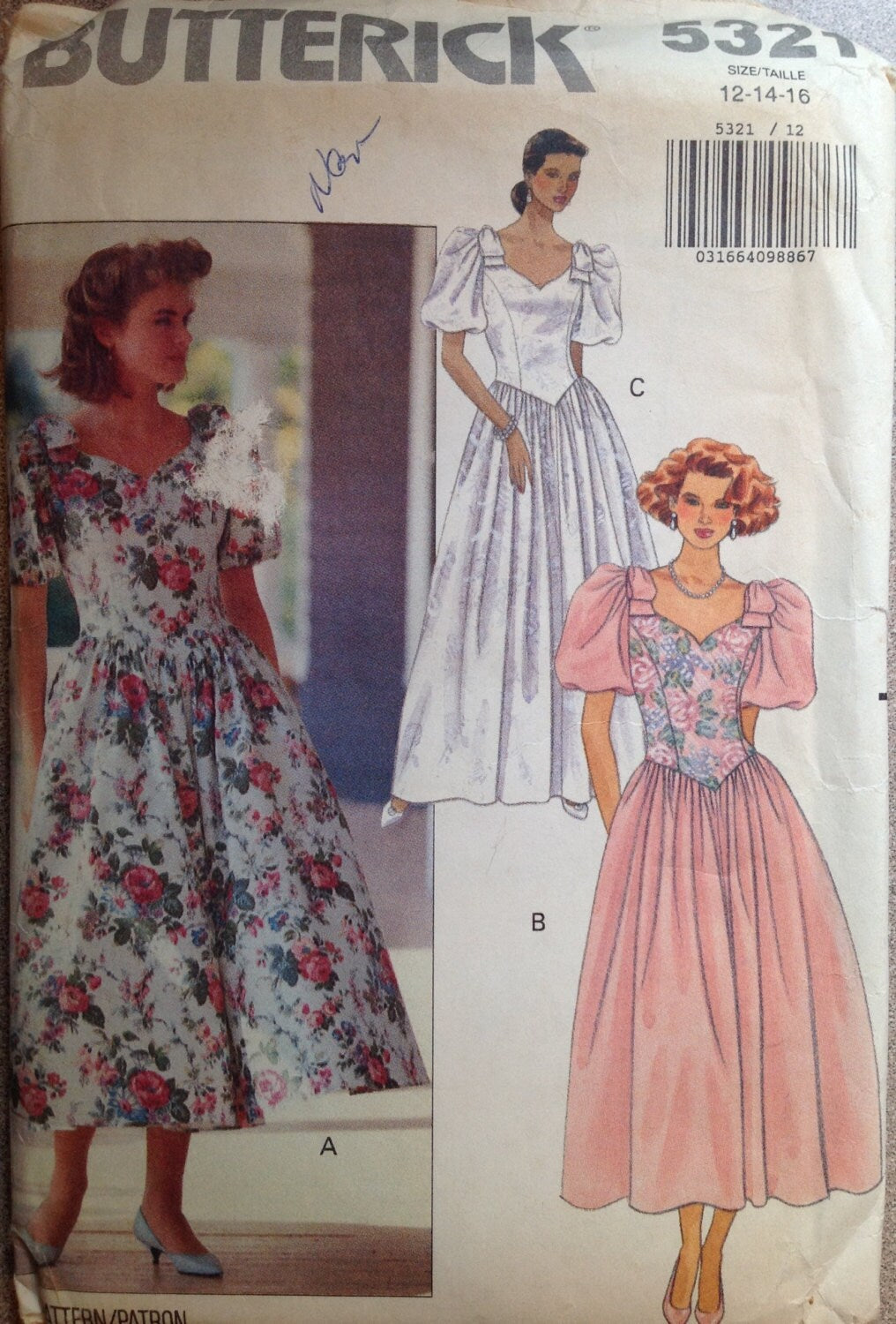 Butterick 5321 Sewing Pattern (Vintage) UNCUT