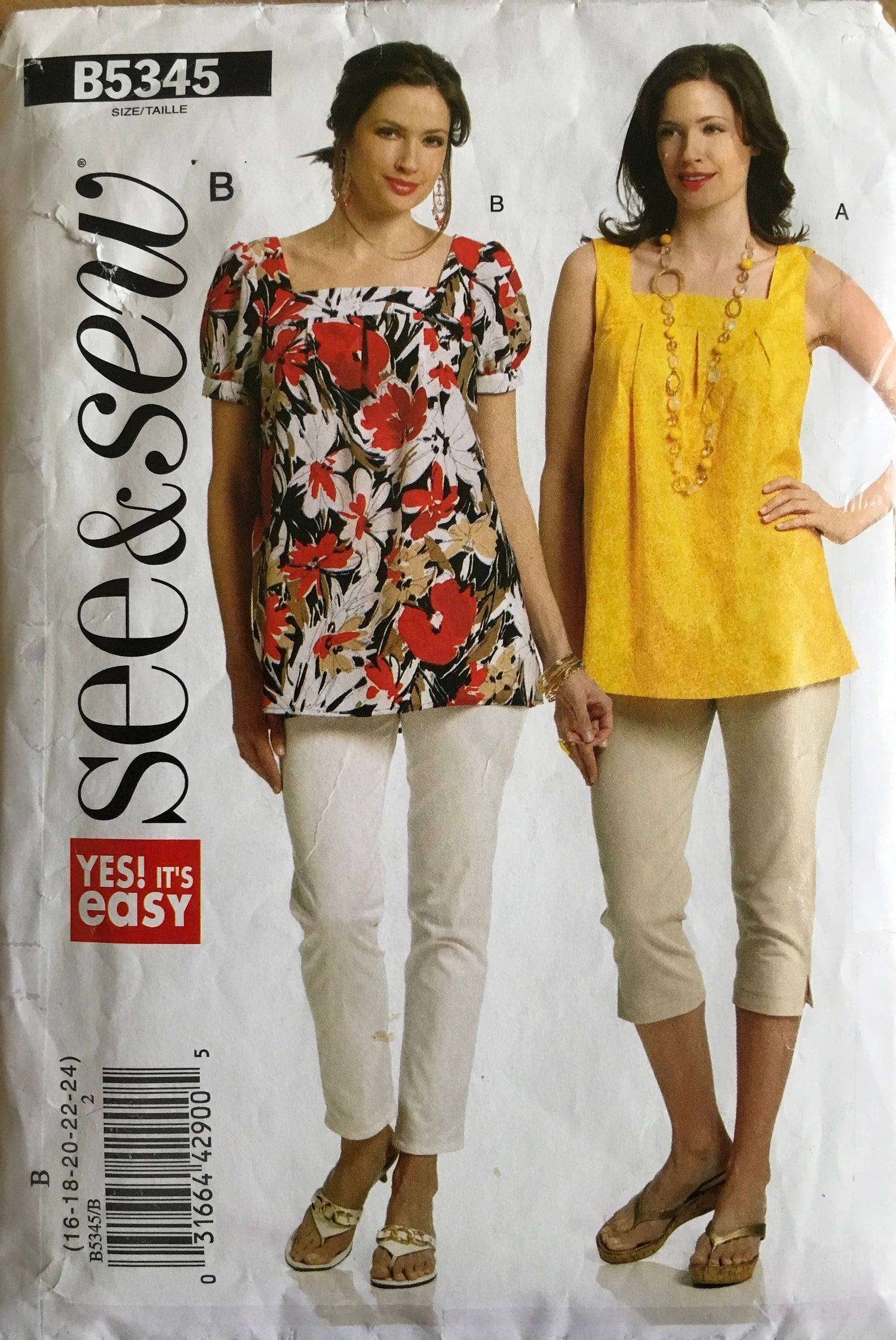 See &amp; Sew 5345 Sewing Pattern (Vintage) CUT