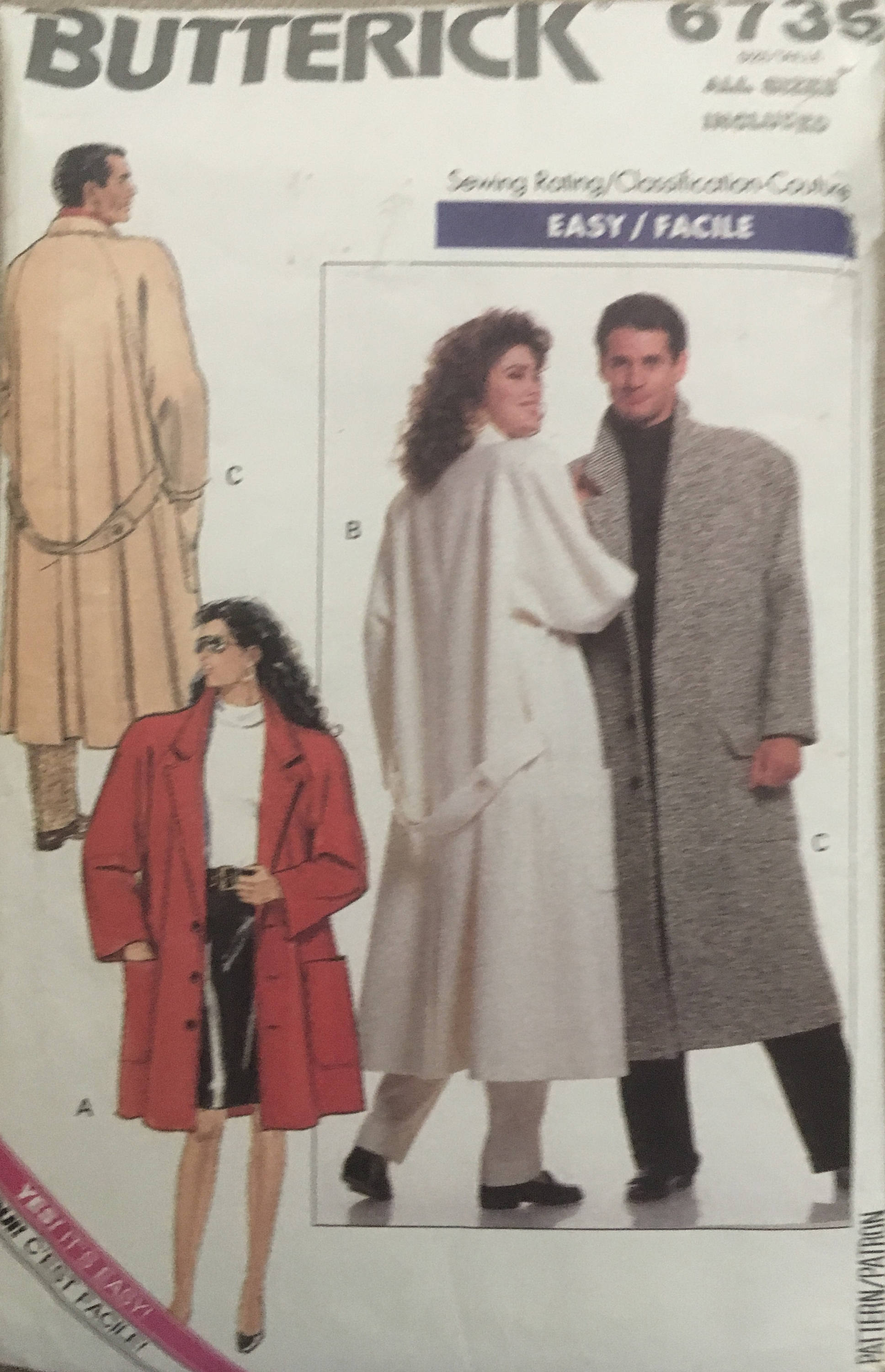 Butterick 6735 Sewing Pattern (Vintage) UNCUT