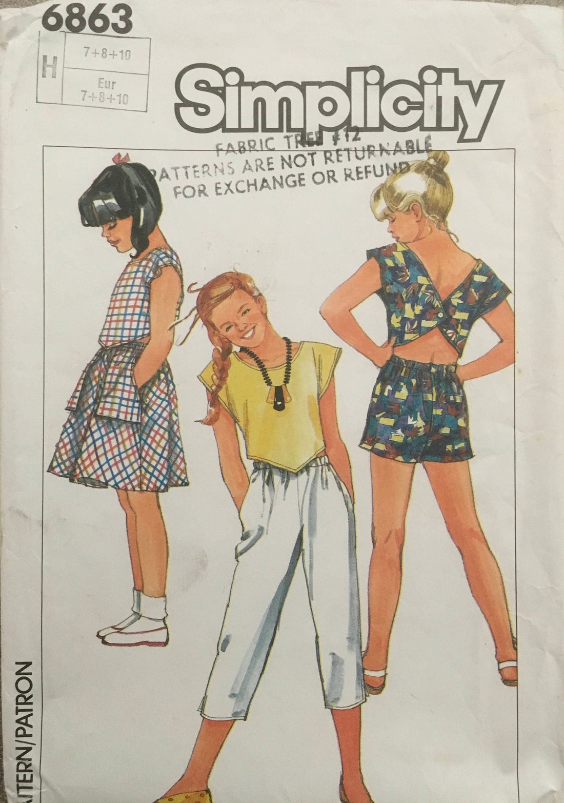Simplicity 6863 Sewing Pattern (Vintage) CUT
