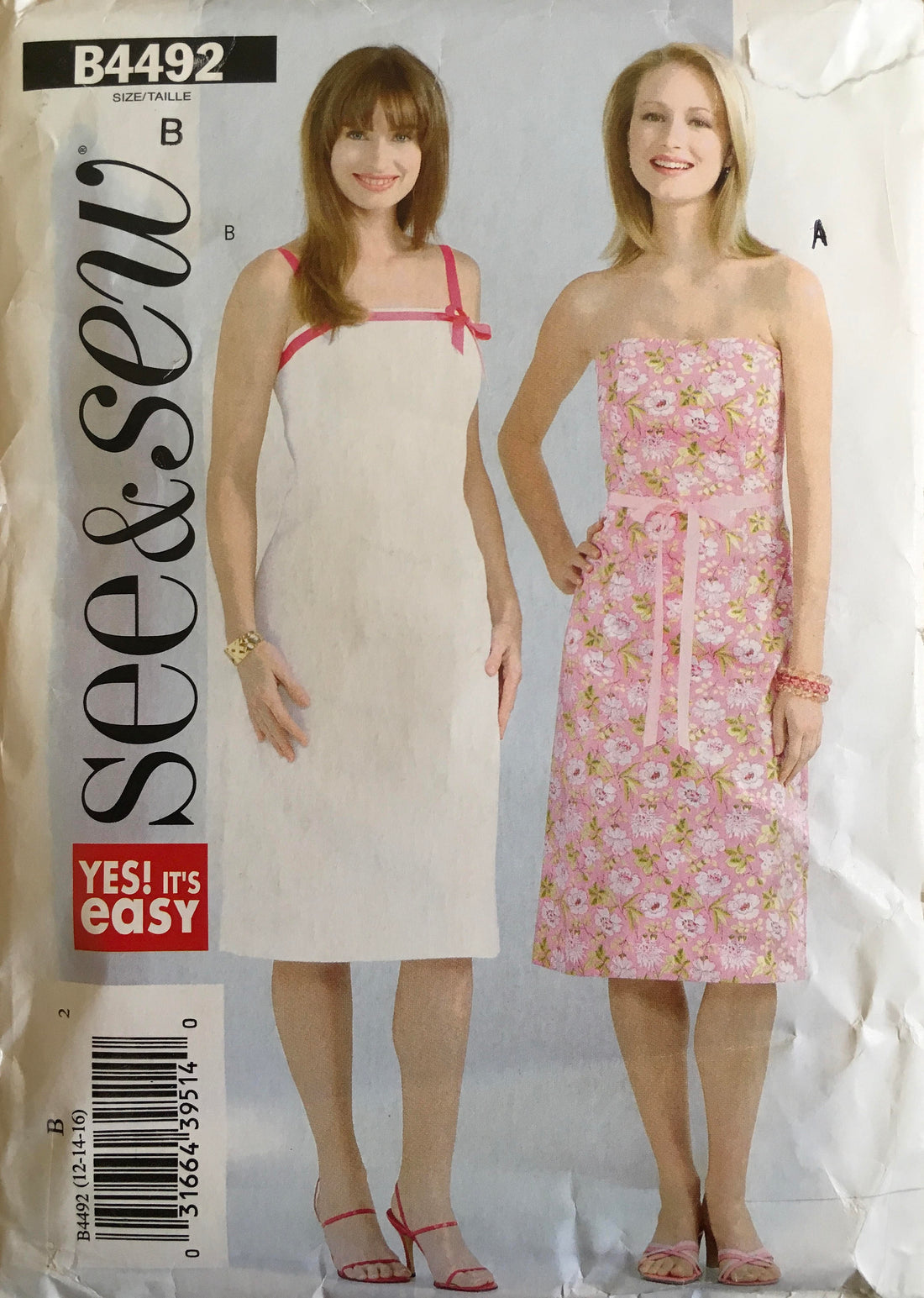 See &amp; Sew 4492 Sewing Pattern (Vintage) UNCUT