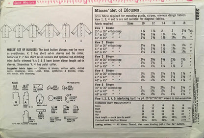 Simplicity 5885 Sewing Pattern (Vintage) CUT