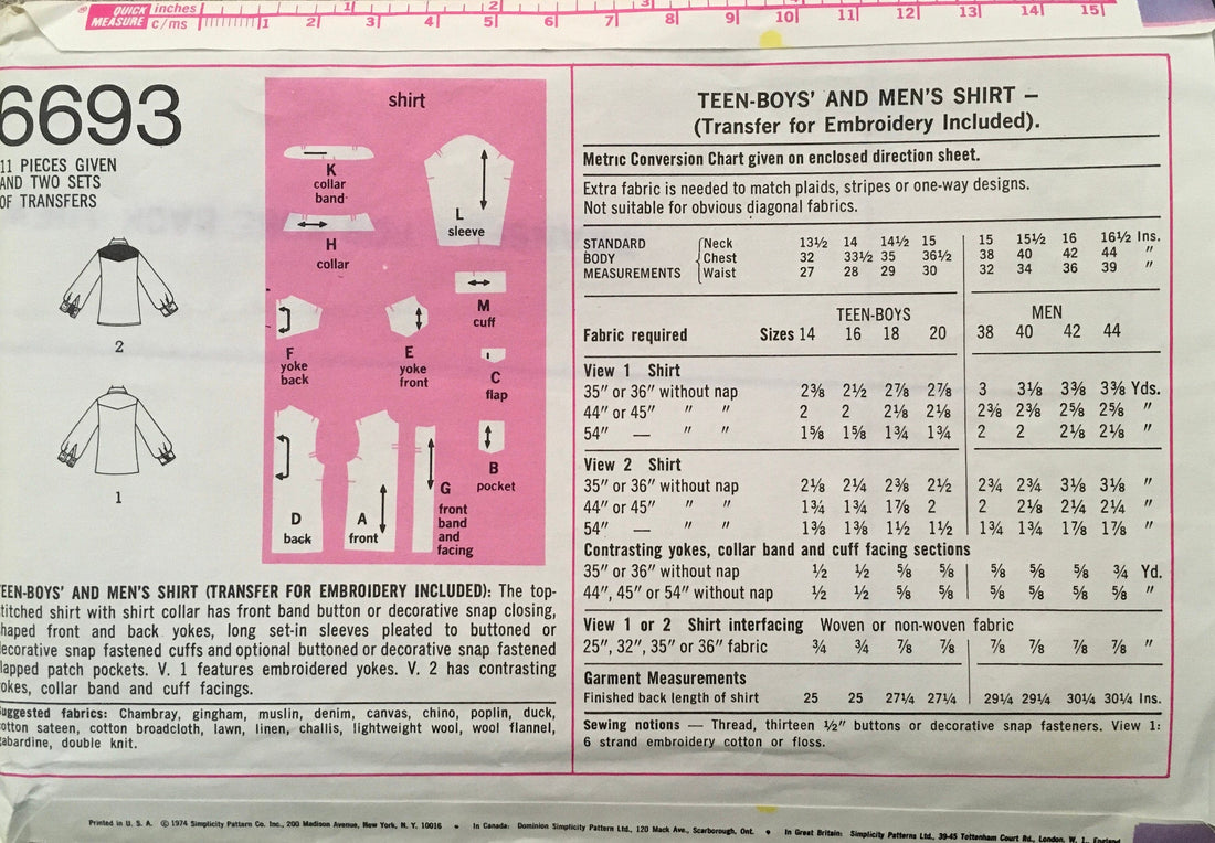 Simplicity 6693 Sewing Pattern (Vintage) UNCUT/CUT