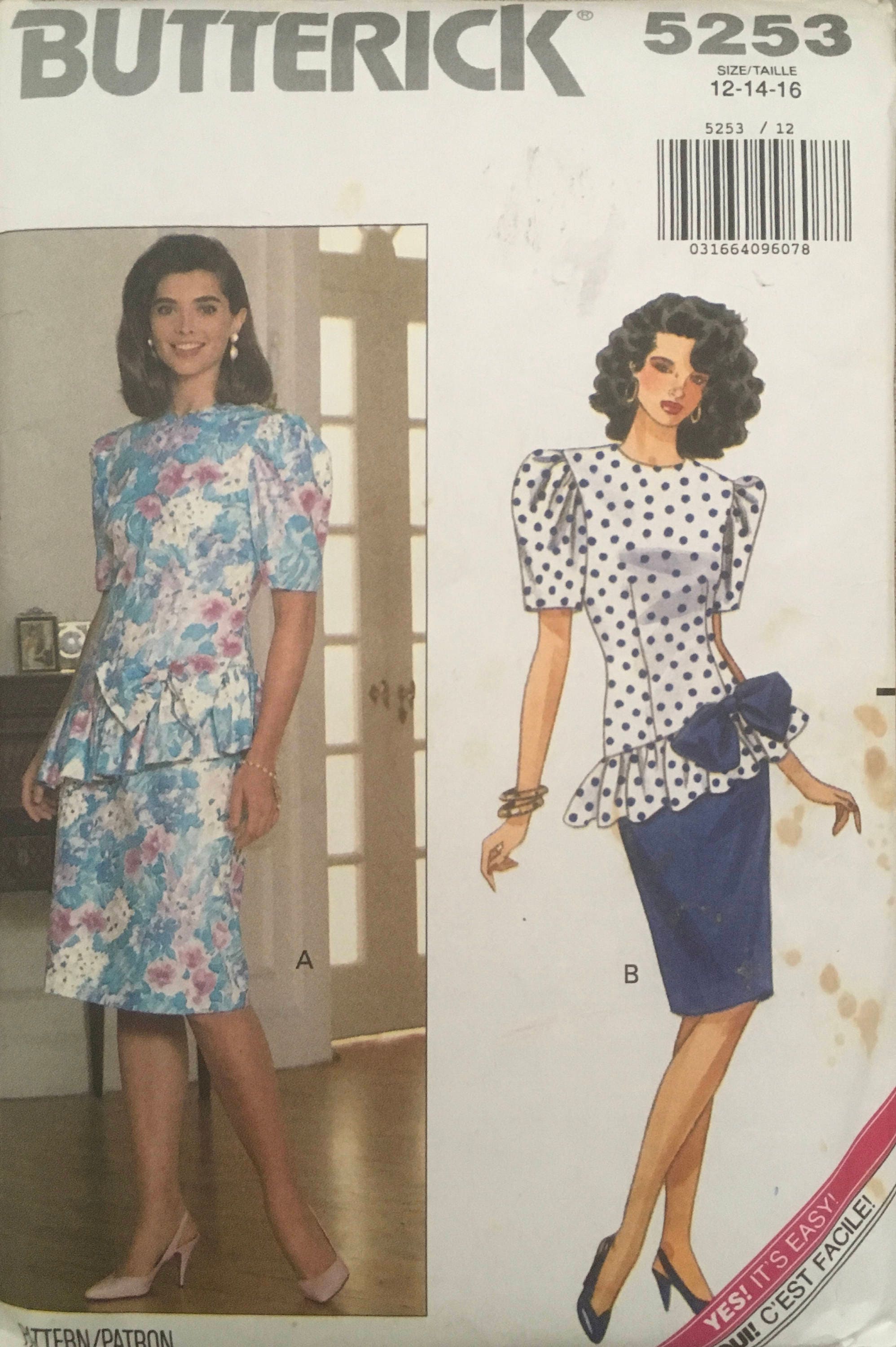 Butterick 5253 Sewing Pattern (Vintage) CUT