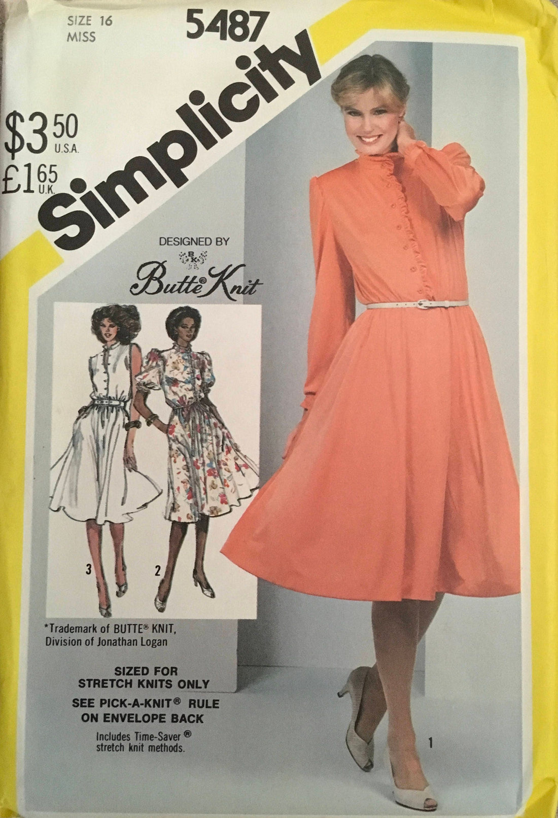 Simplicity 5487 Sewing Pattern (Vintage) UNCUT