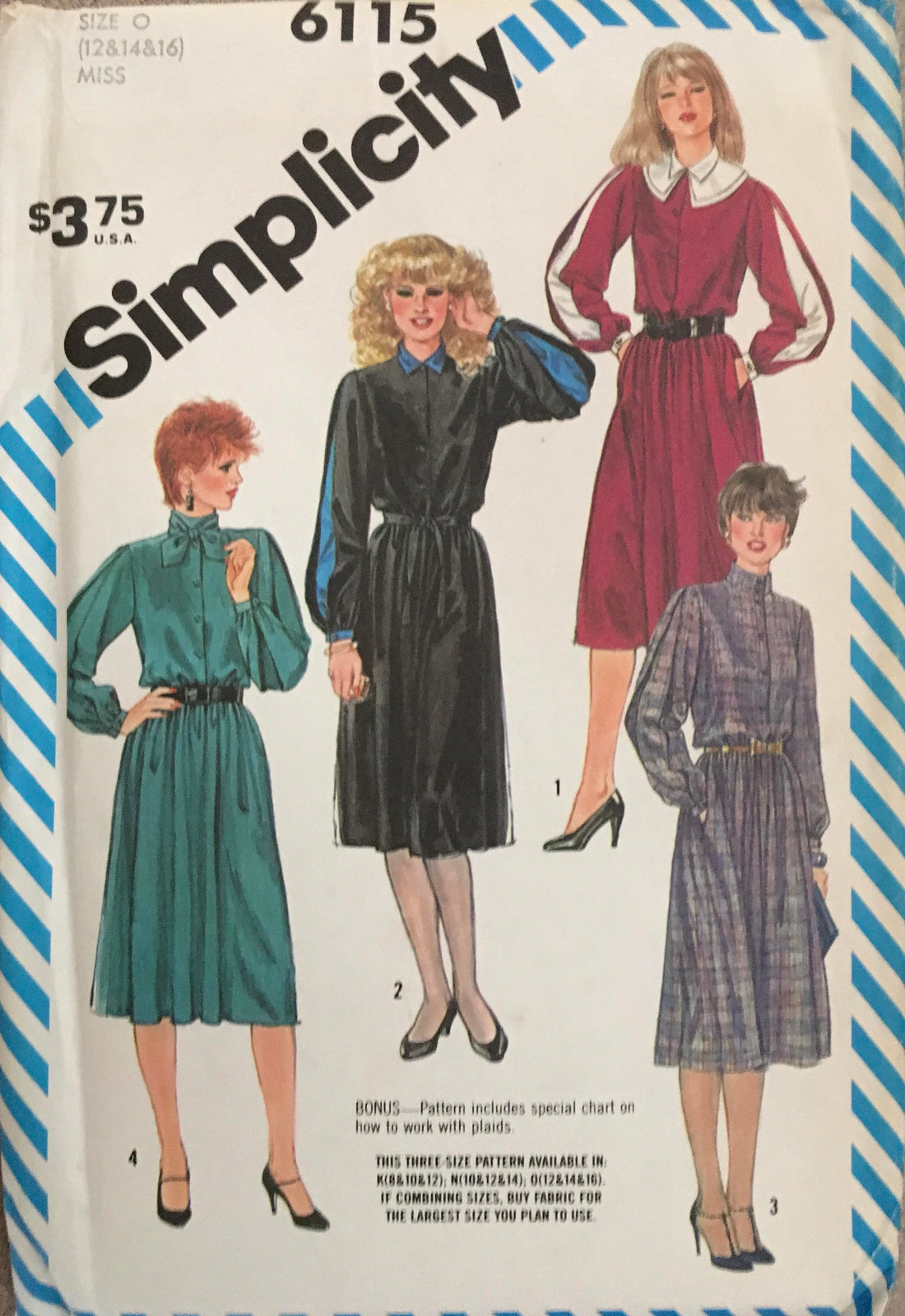 Simplicity 6115 Sewing Pattern (Vintage) UNCUT