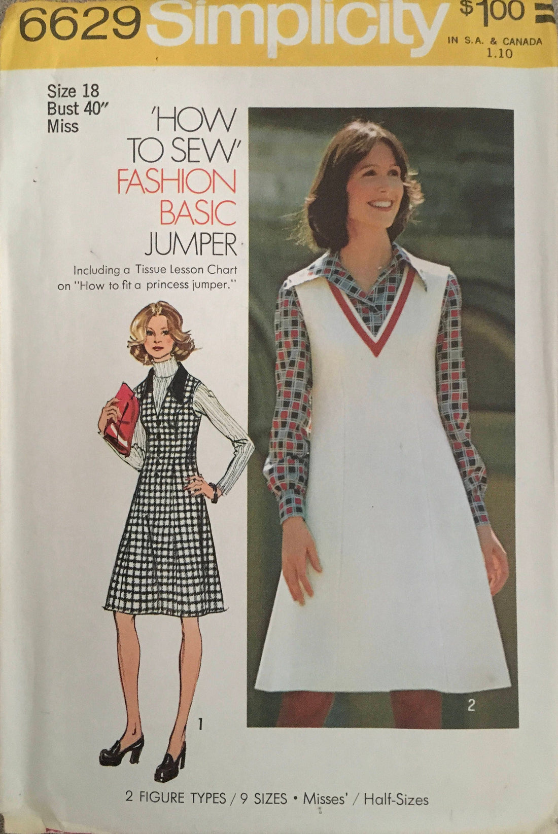 Simplicity 6629 Sewing Pattern (Vintage) UNCUT